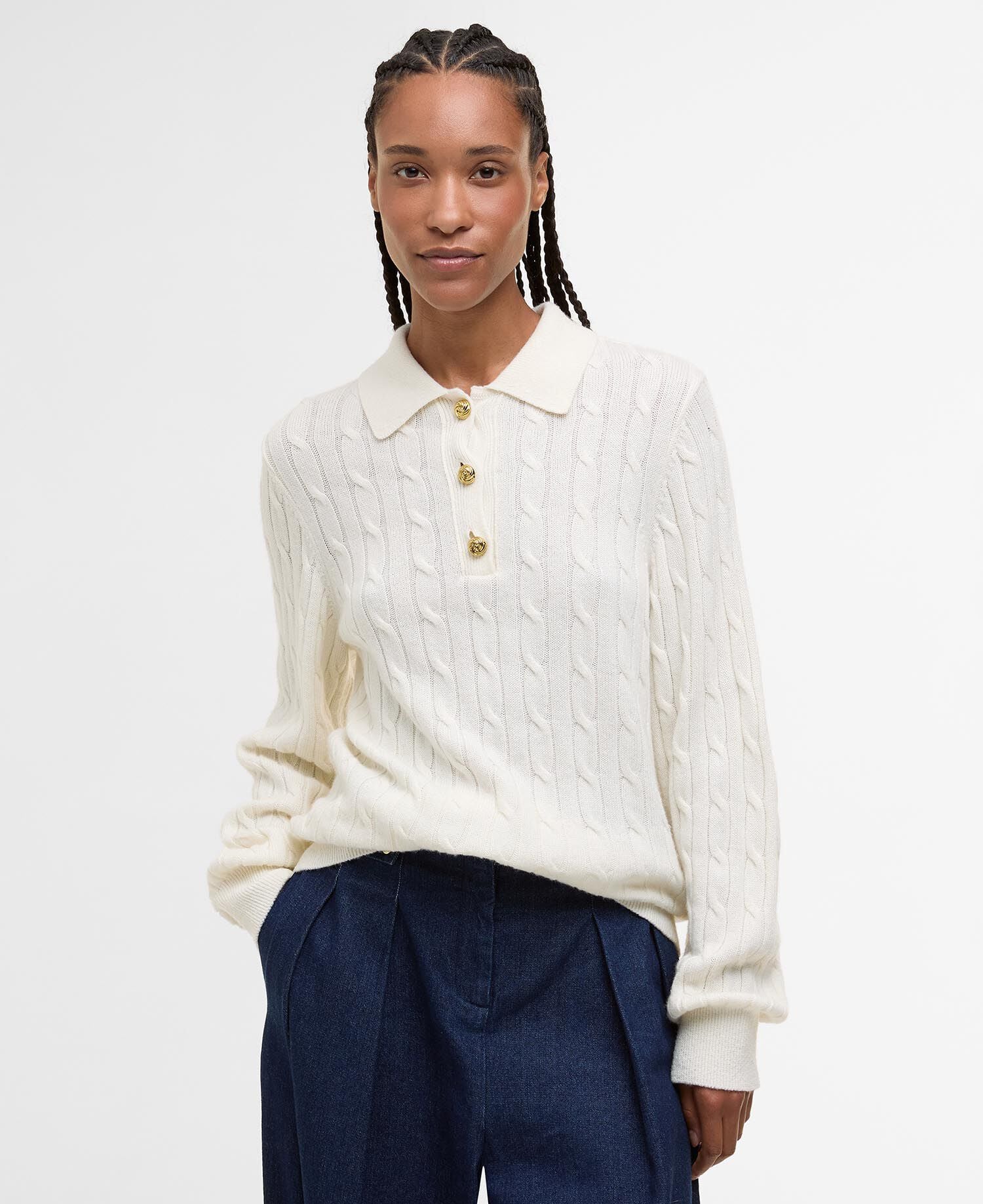 Evie Knitted Jumper Cloud