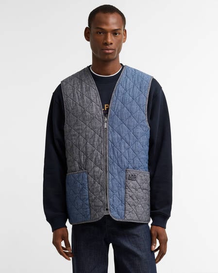 Barbour x A.P.C. Zip-In Quilted Liner Chambray