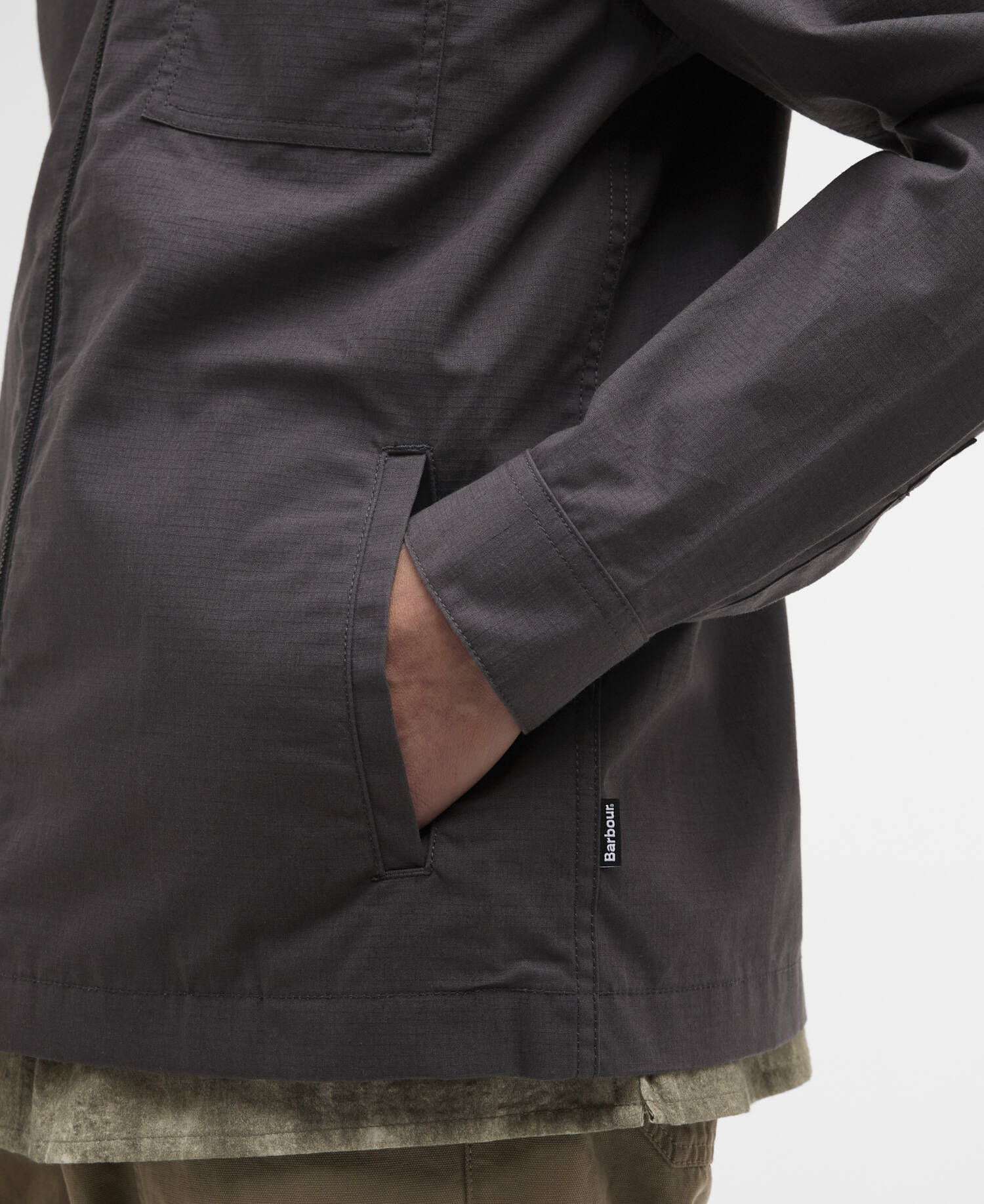 Crail Wax Ripstop Overshirt Asphalt image number 4