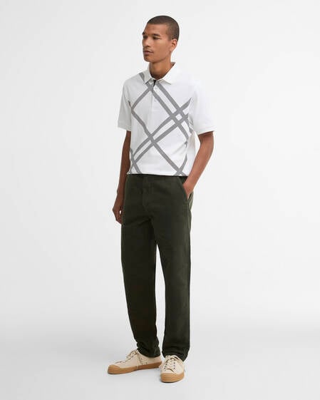 Tartan Bias Tartan Tailored Polo Shirt White