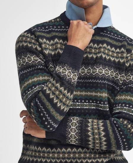 Case Fair Isle Jumper Black Marl