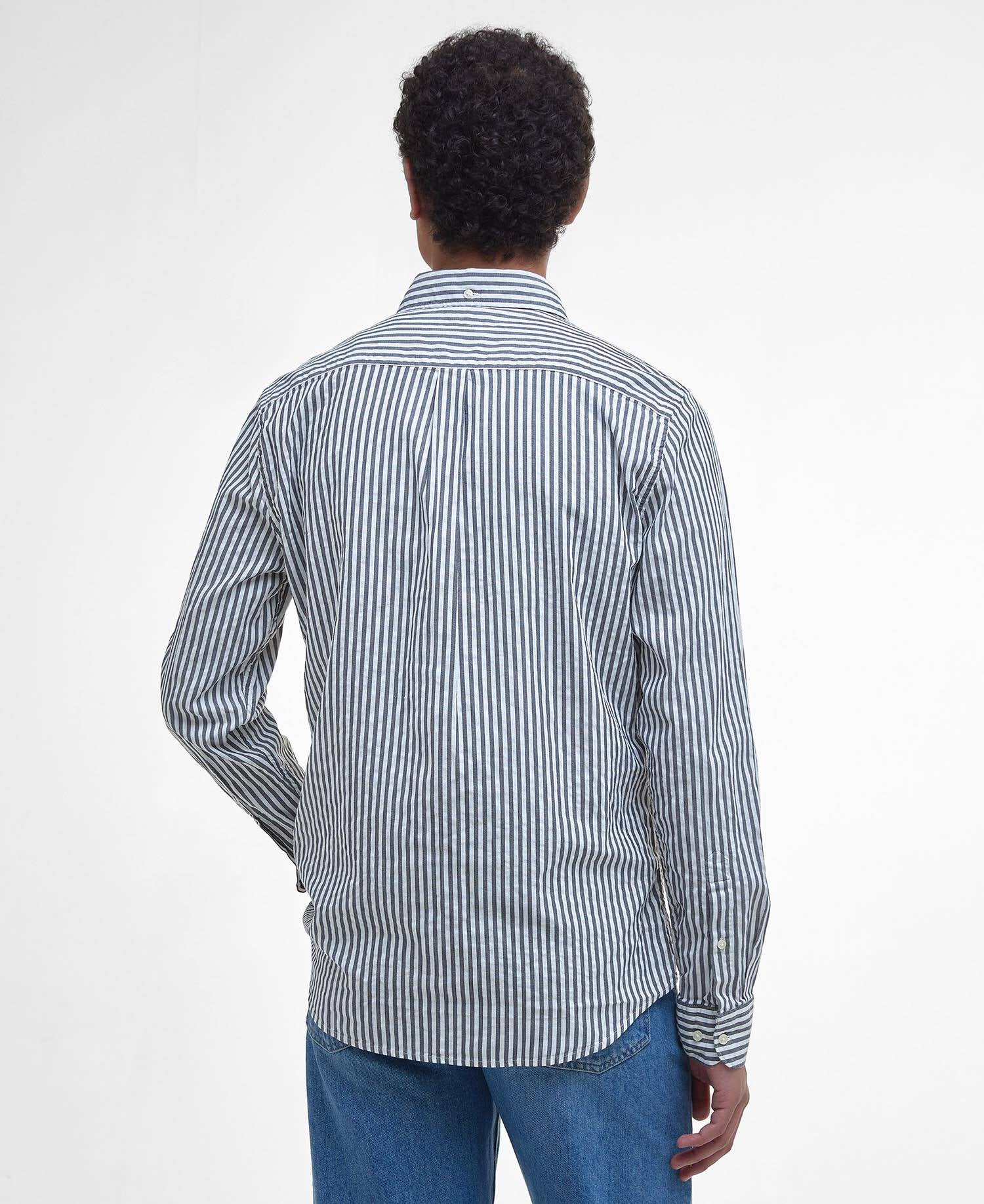 Camicia Cresswell a maniche lunghe in seersucker leggermente aderente image number 2