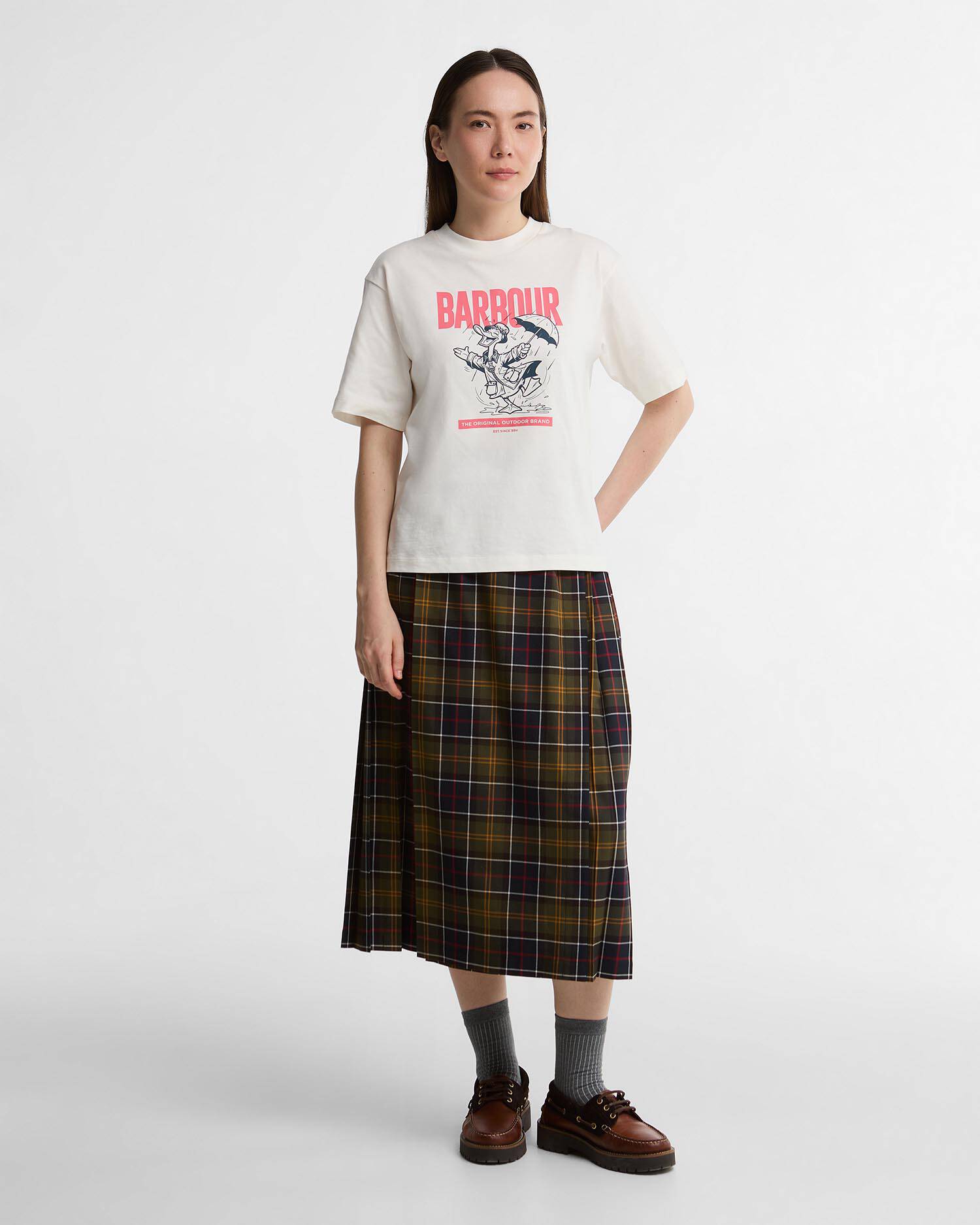Gonna midi Irene con motivo tartan Classic Tartan image number 0