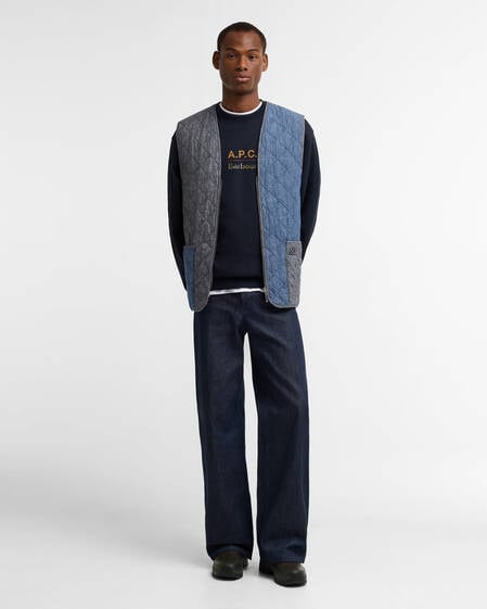 Barbour x A.P.C. Zip-In Quilted Liner Chambray