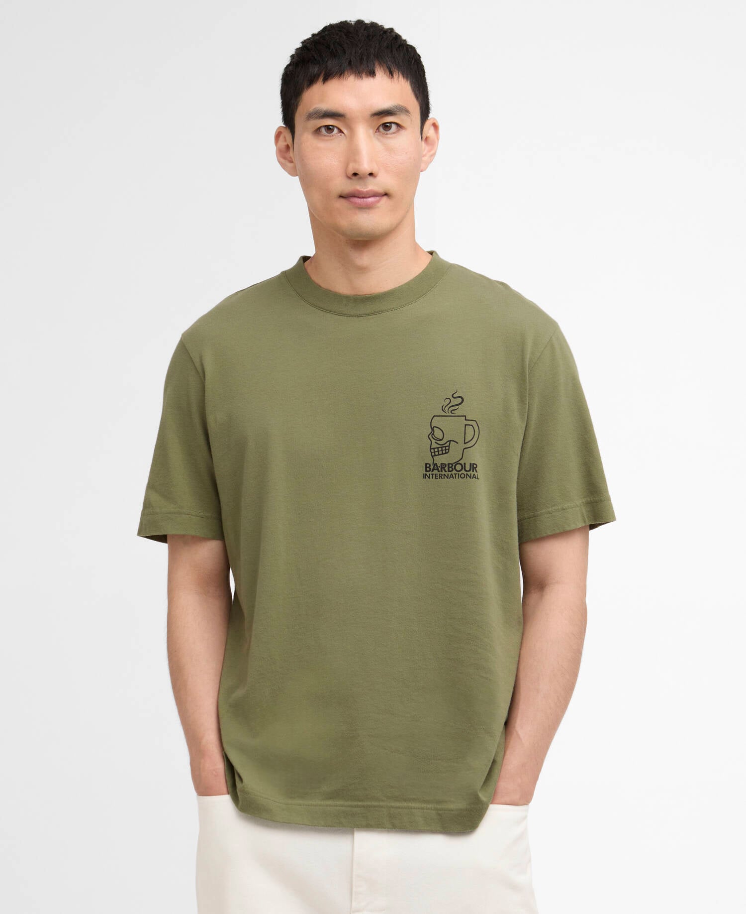T-Shirt Staithes Graphic Olvine image number 0