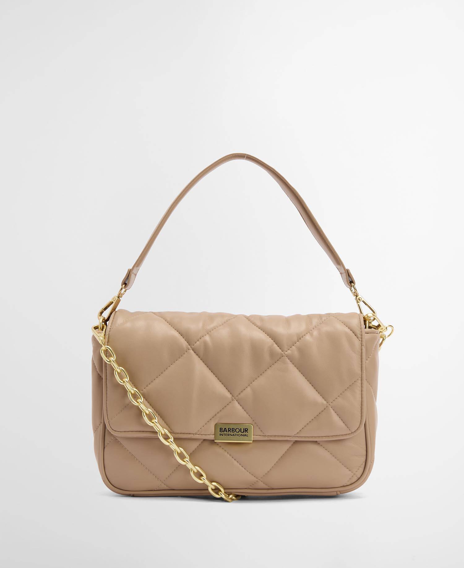 Soft Quilted Shoulder Bag Camel image number 1