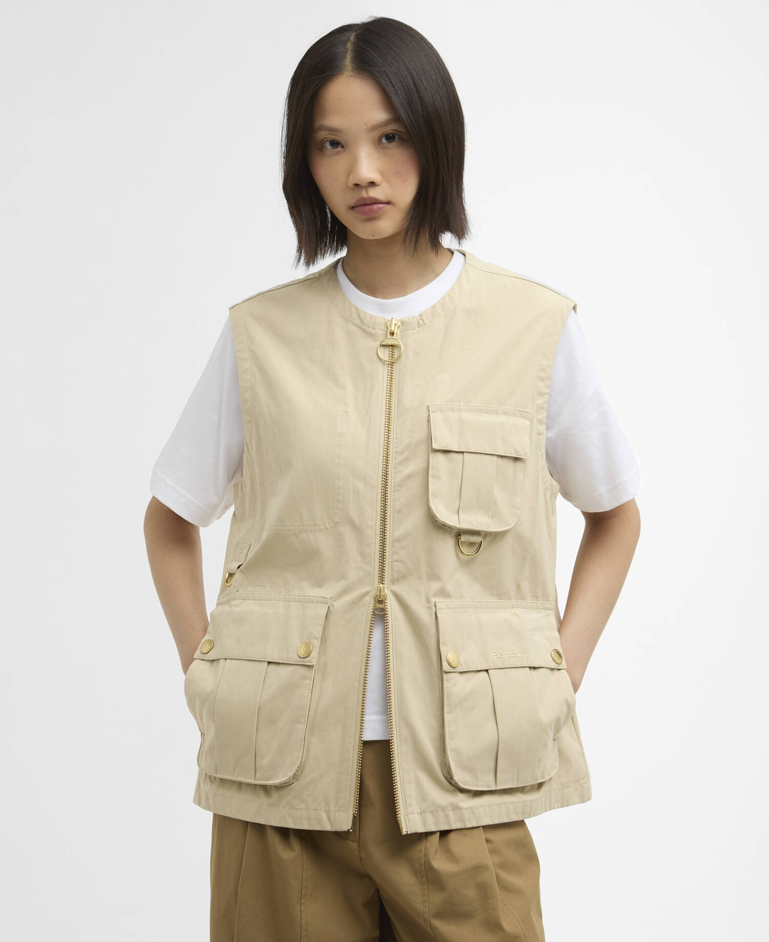 Gwen Gilet Pale Khaki / Dress image number 0