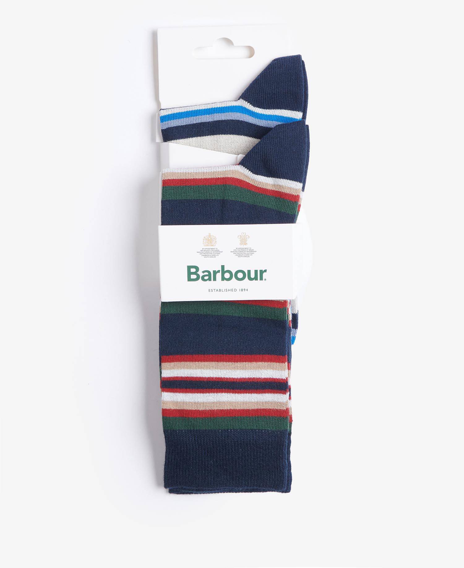 Summer Stripe 2 Pack Socks Navy Mix image number 0