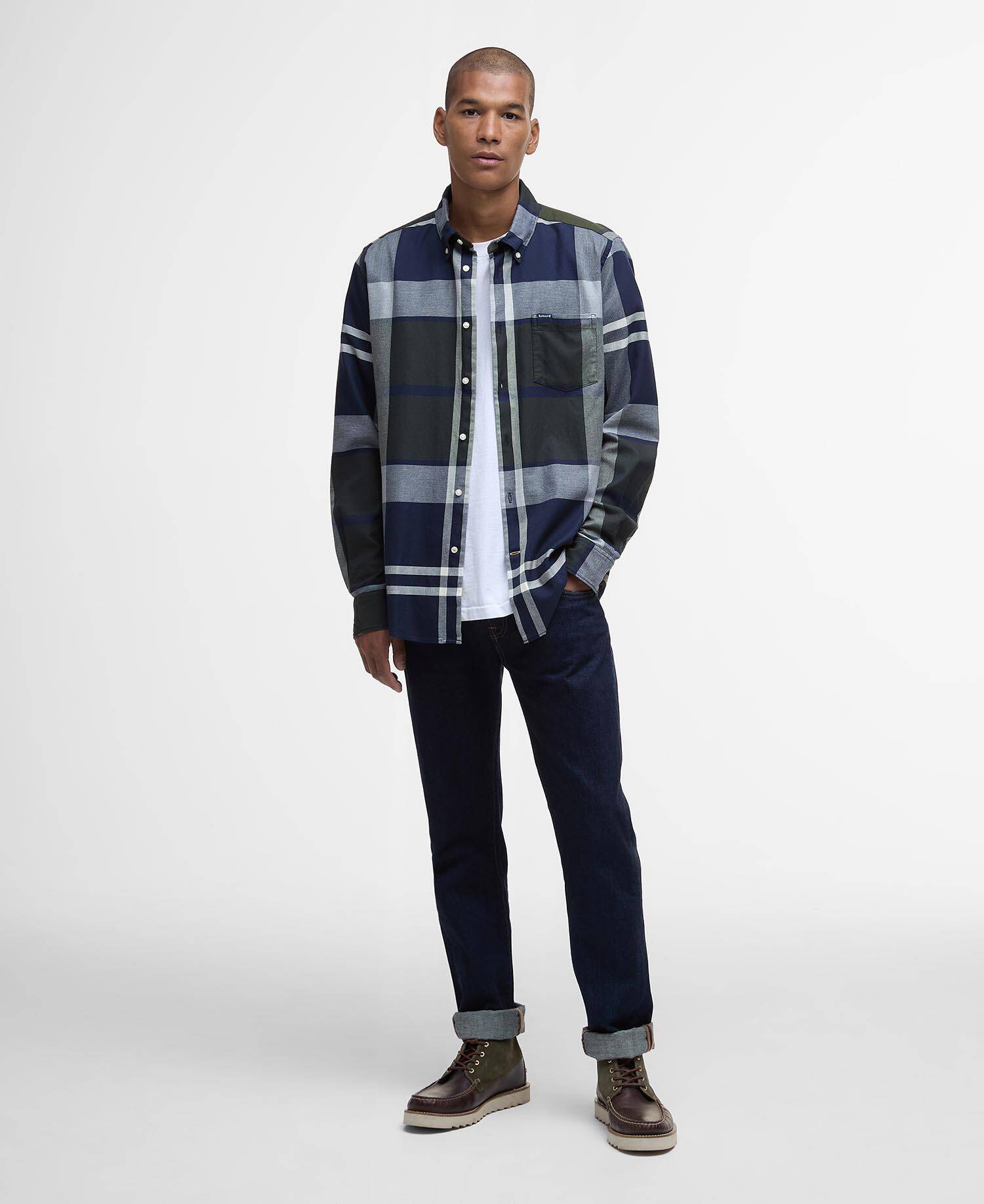 Dunoon Tailored Long-Sleeved Shirt Fernwood Tartan image number 1