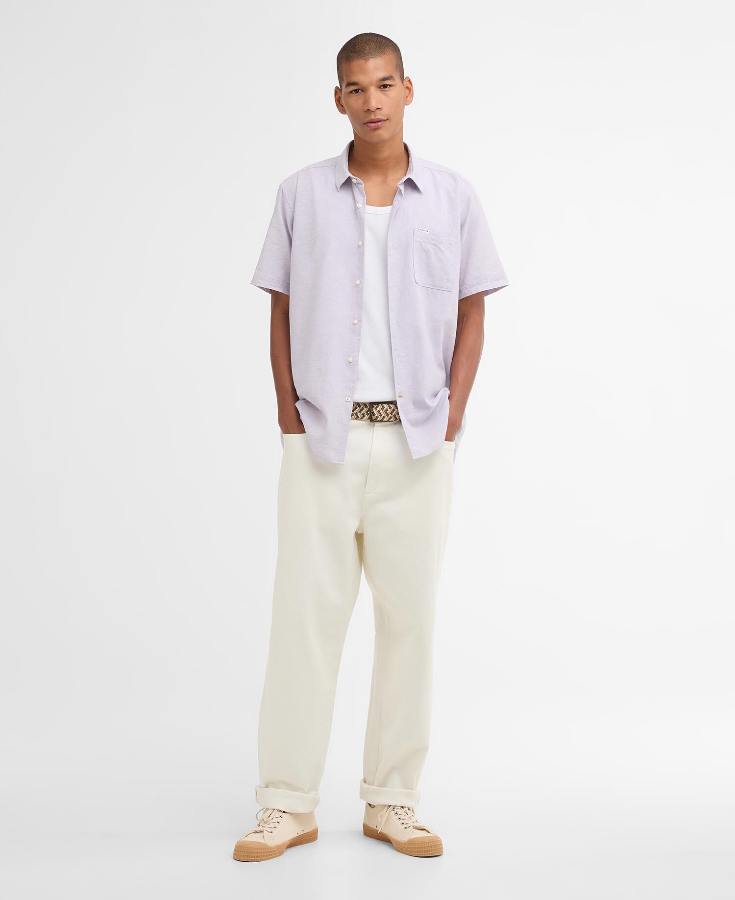 Nelson Regular Short-Sleeved Shirt Heather Mist