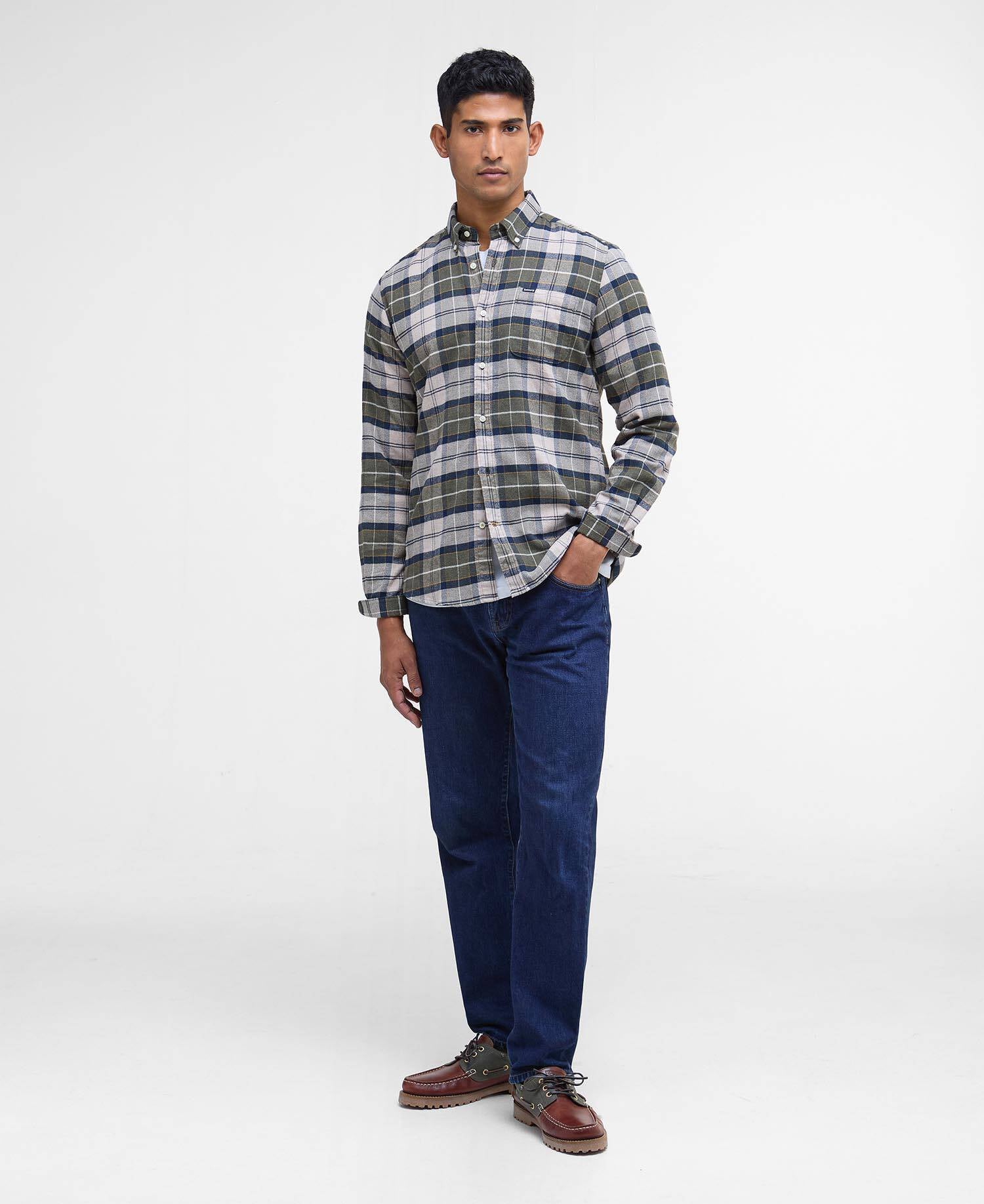Kyeloch Tailored Long-Sleeved Shirt Forest Mist image number 1