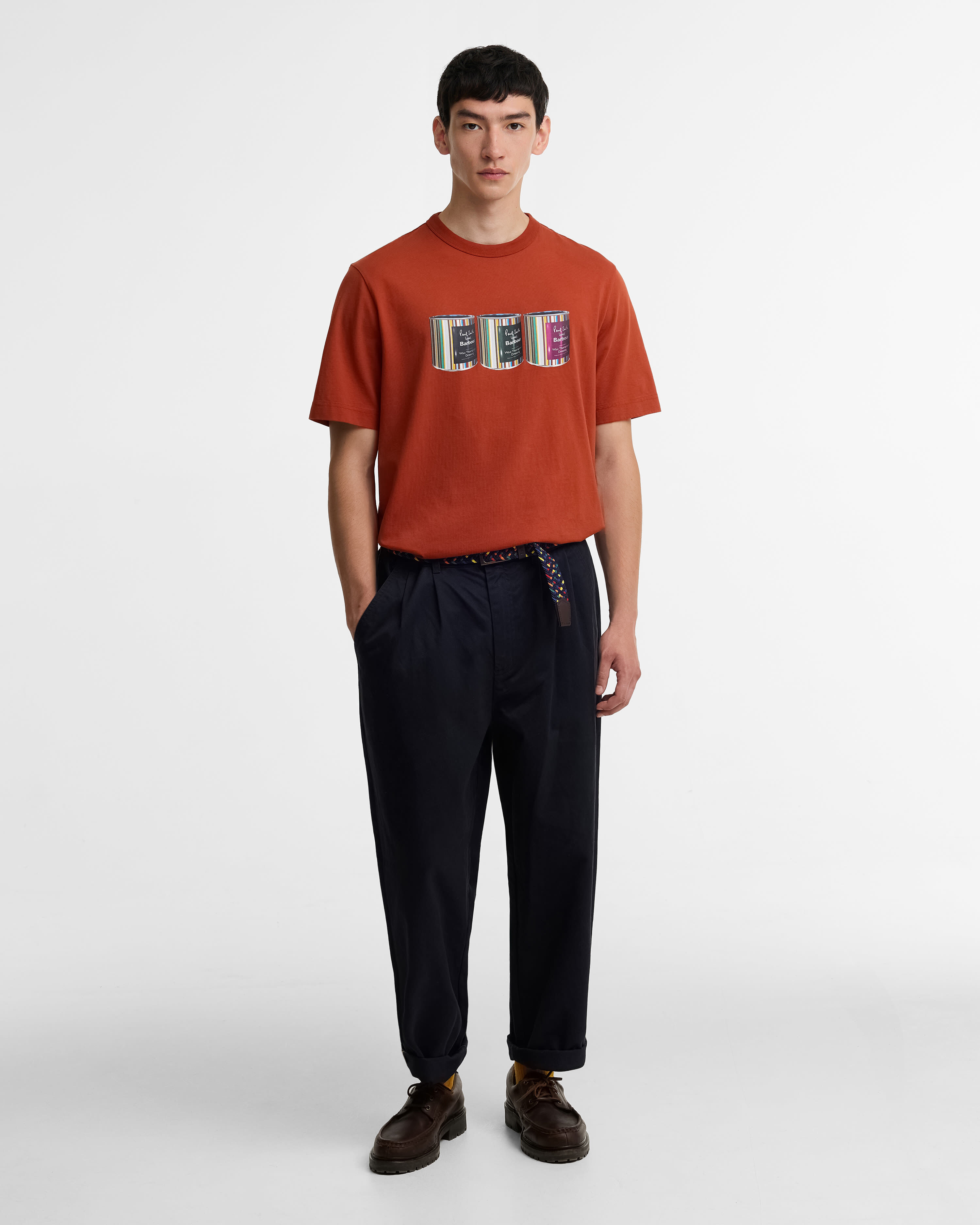 Paul Smith Loves Barbour Tinned Graphic T-Shirt Russet