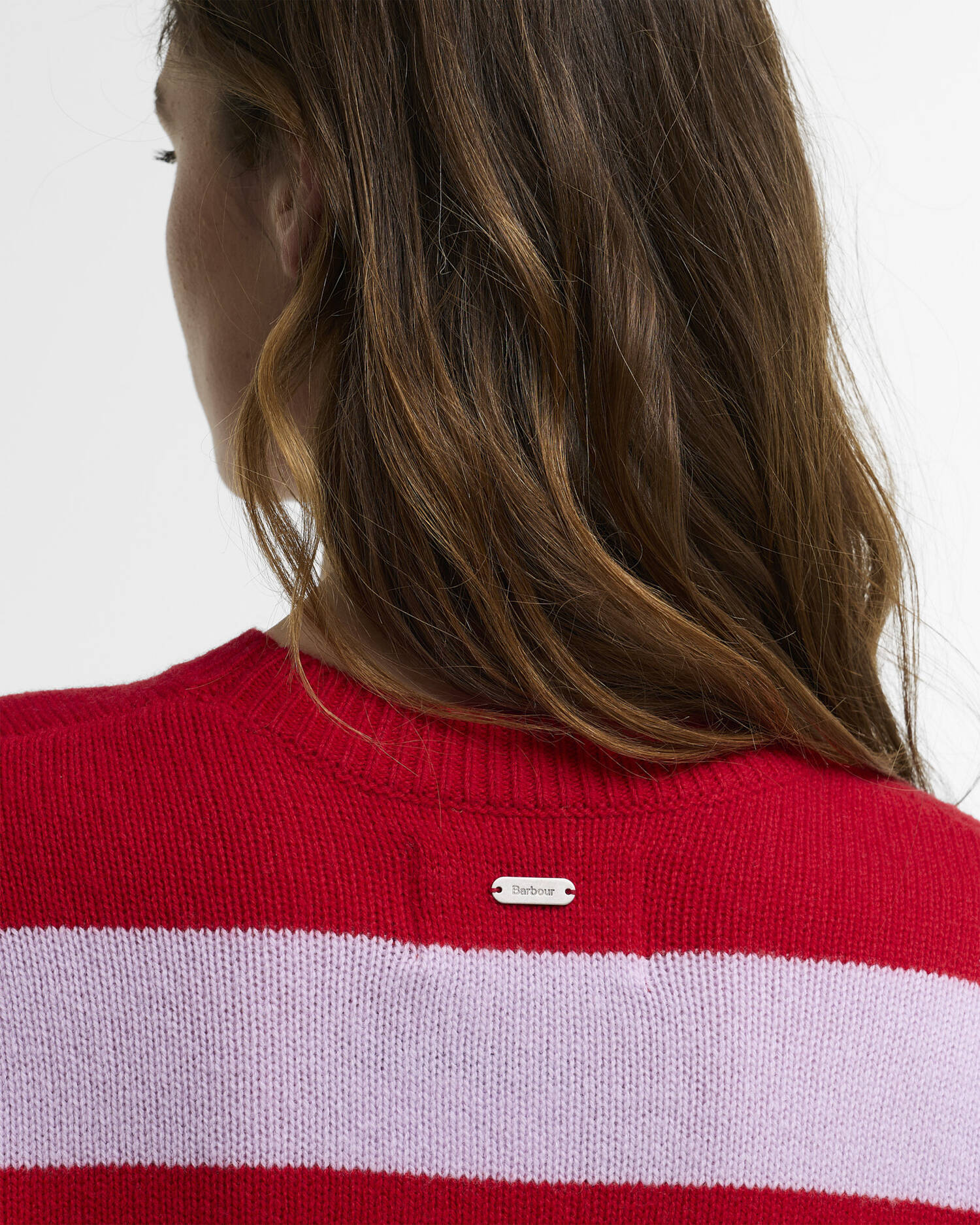 Woodhouse Striped Cashmere-Blend Crew Neck Jumper Crimson Multi image number 4