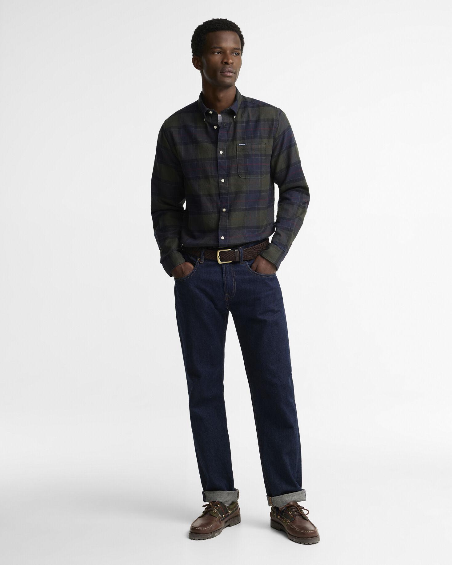 Kyeloch Tailored Long-Sleeved Shirt Shadow Classic Tartan