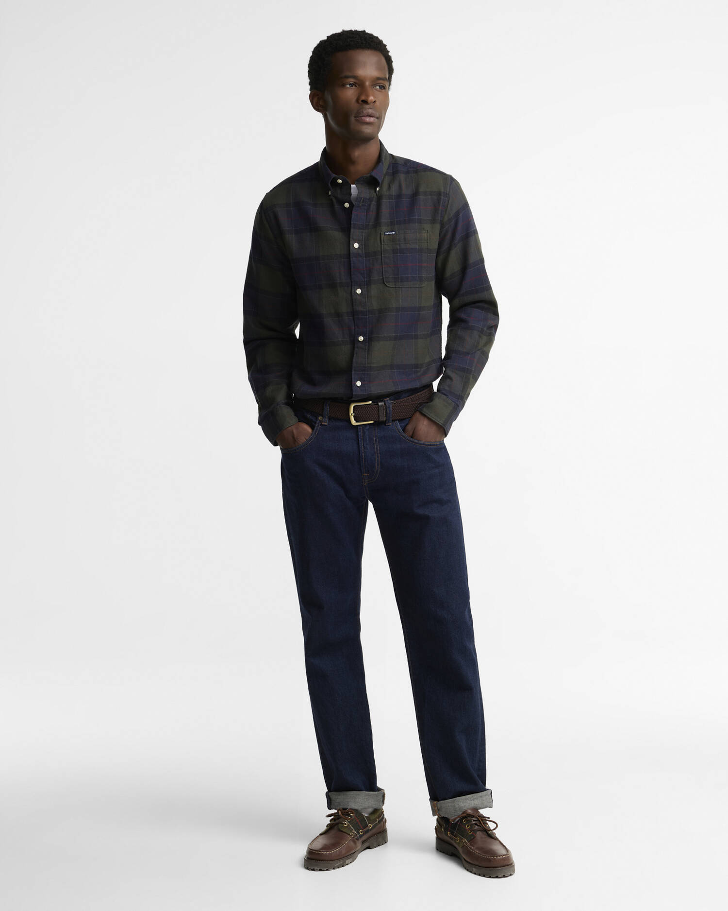 Kyeloch Tailored Long-Sleeved Shirt Shadow Classic Tartan image number 1