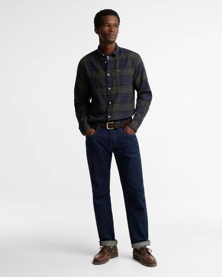 Kyeloch Tailored Long-Sleeved Shirt Shadow Classic Tartan