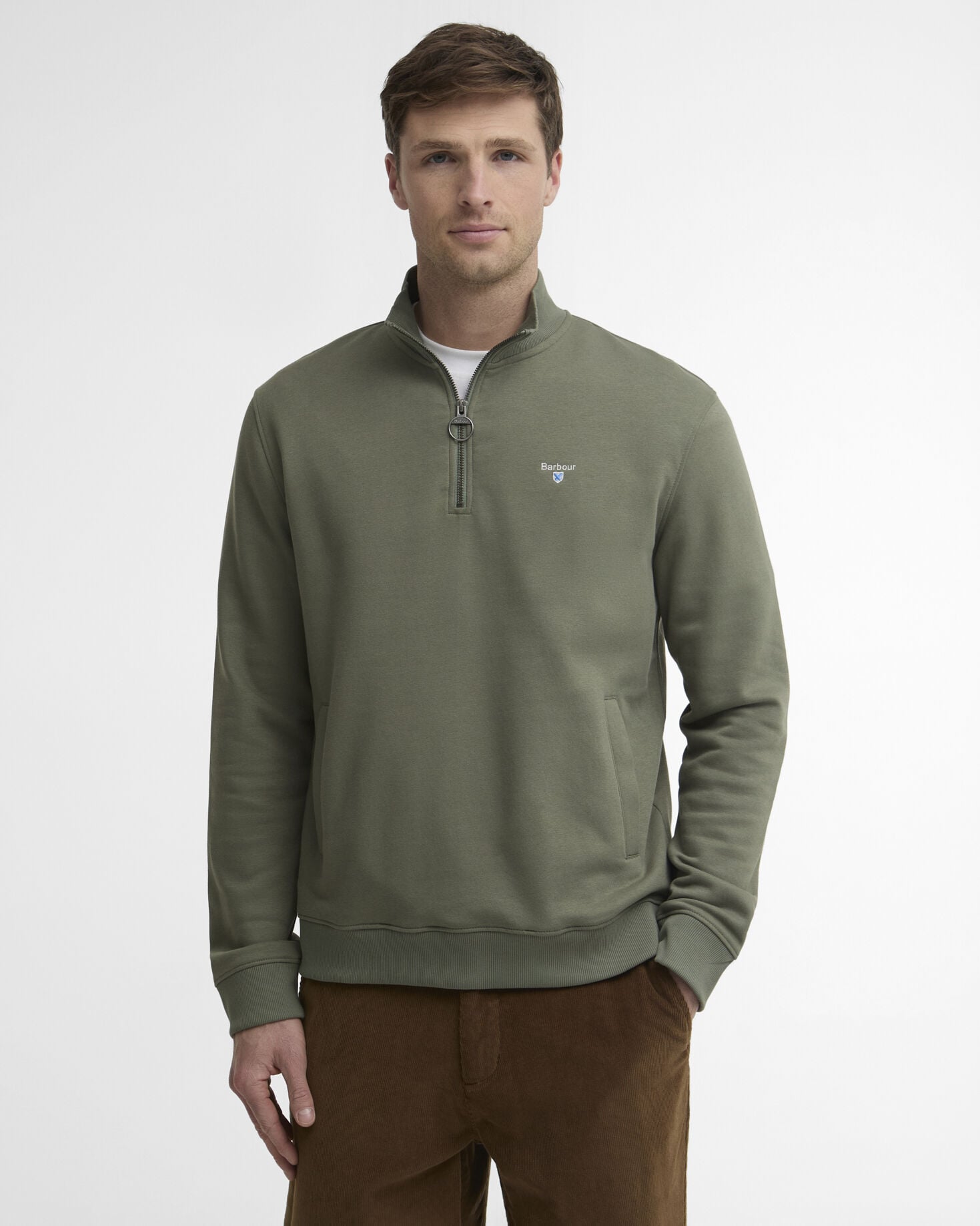 Barbour Sweatshirt Desmond Half-Zip Agave Green