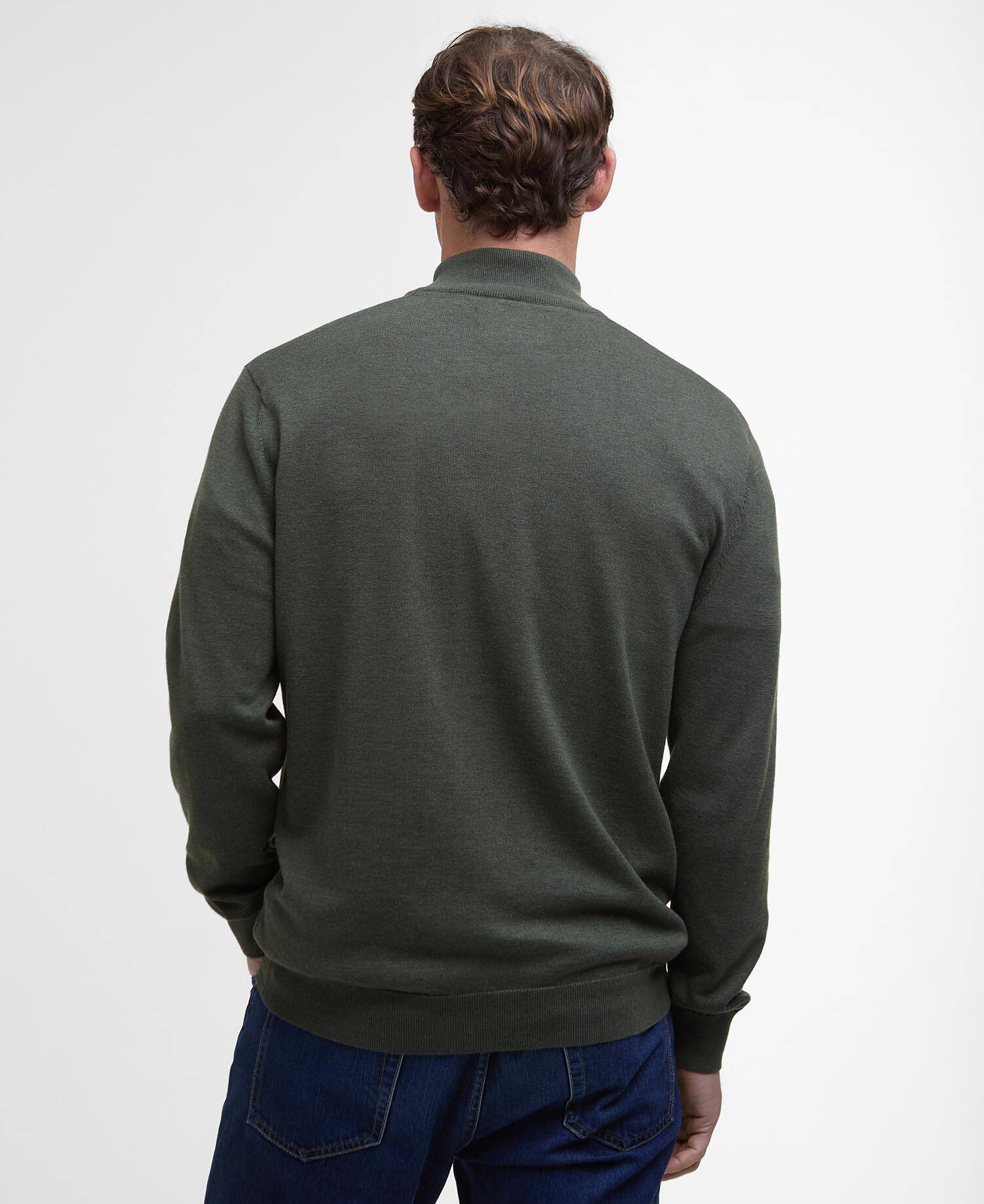 Bayfield Quarter-Zip Jumper Mid Olive image number 2