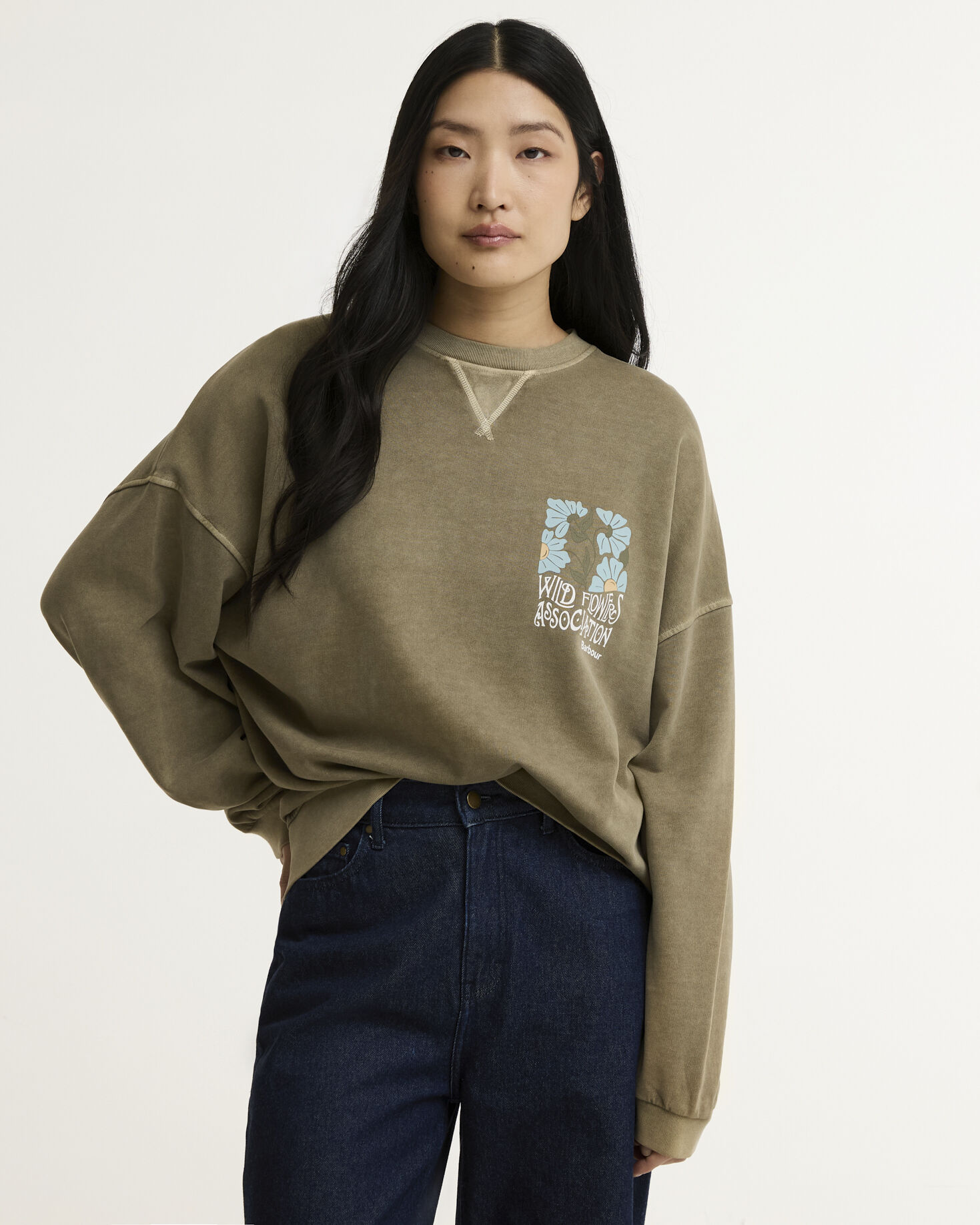 Sweatshirt Selena Bleached Olive