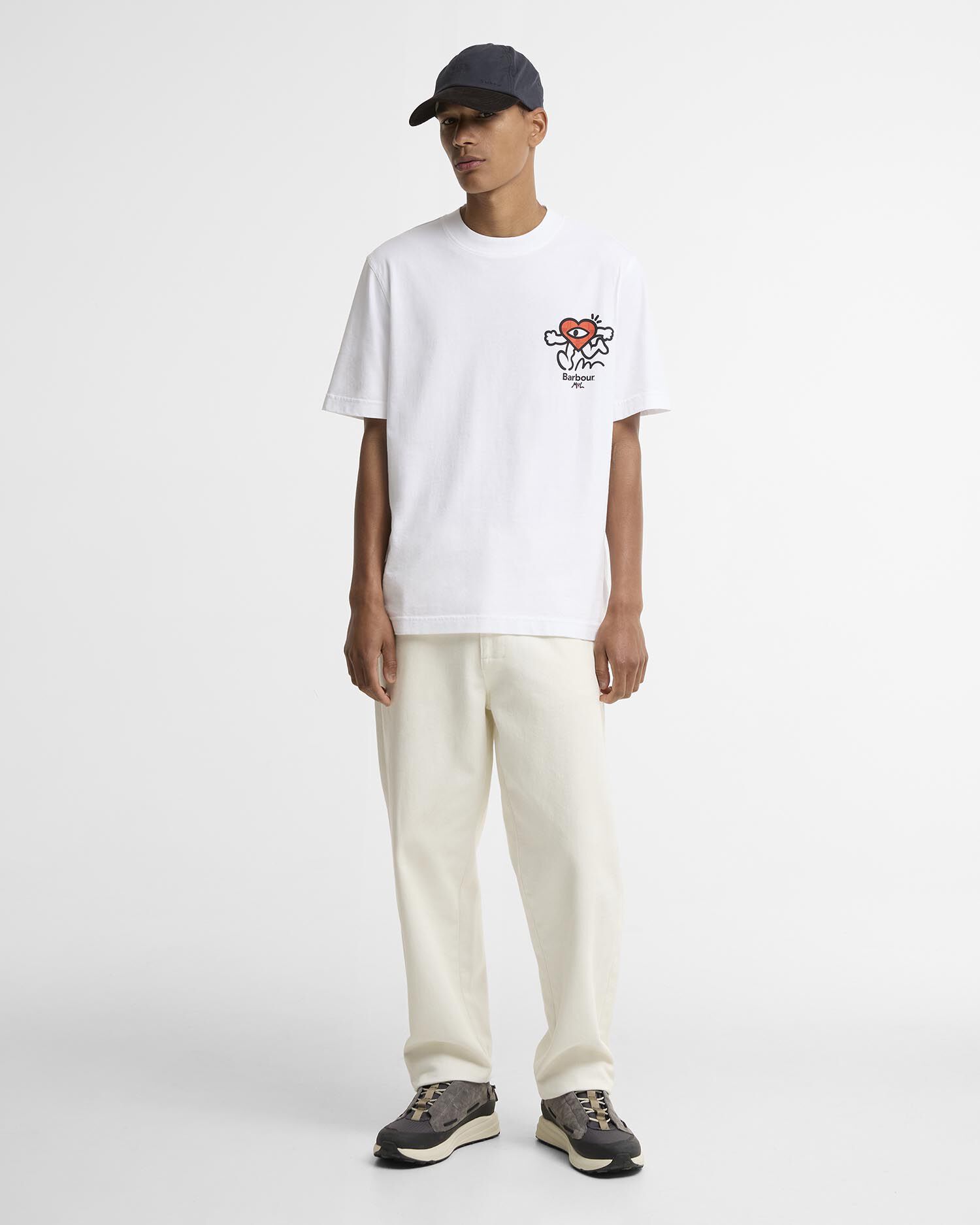 Barbour x Mul Camping Trip Relaxed T-Shirt White