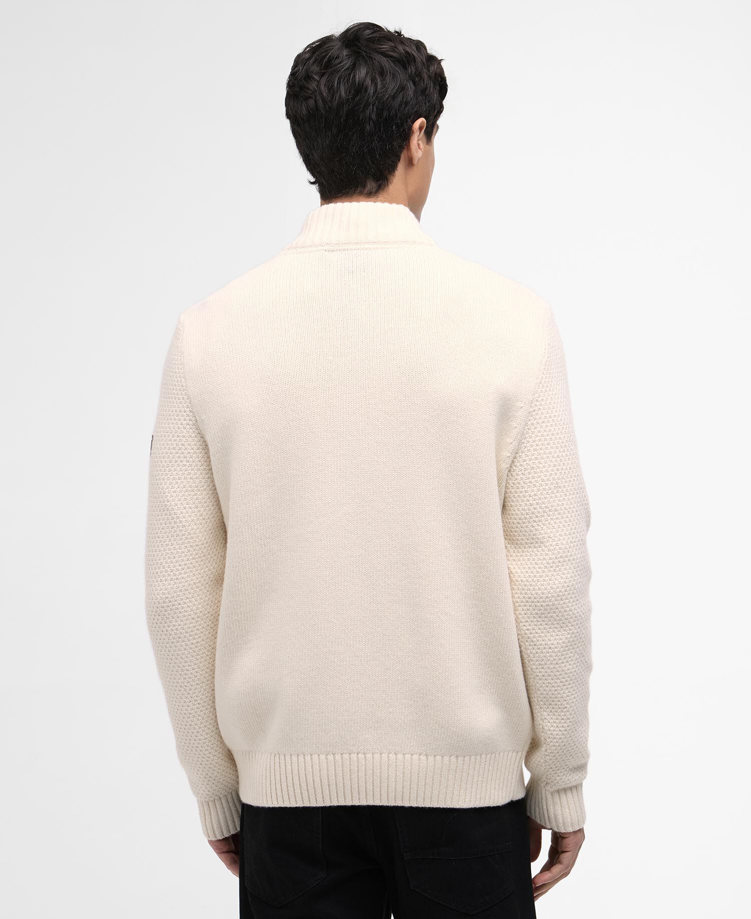 Maglione con collo a imbuto Enfield Whisper White