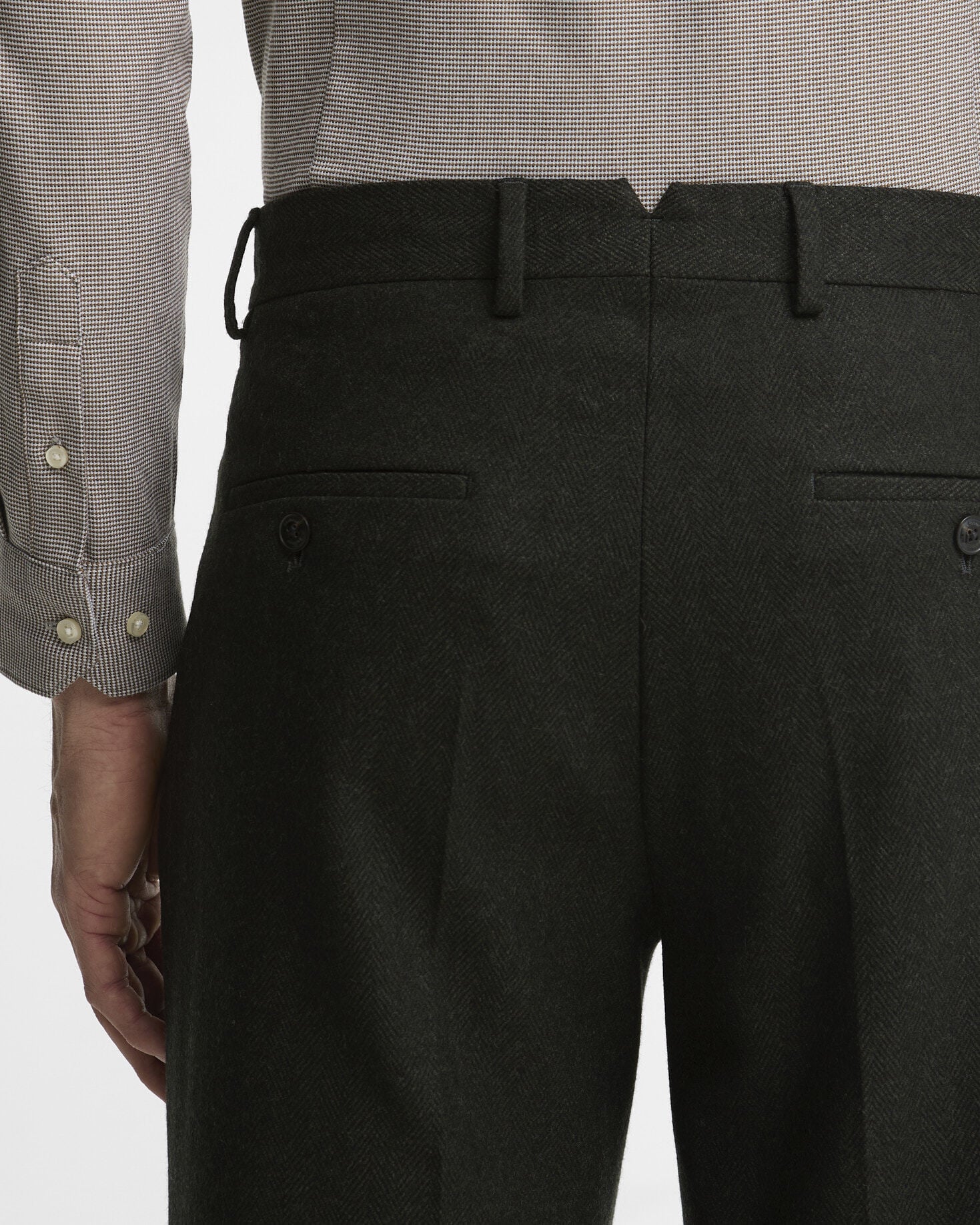 Barbour Hose Fairford Herringbone Tailored Navy