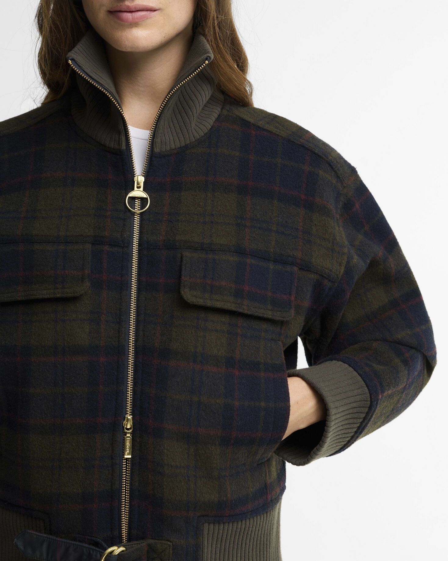 Ivybridge Wool-Blend Overshirt Shadow Classic Tartan