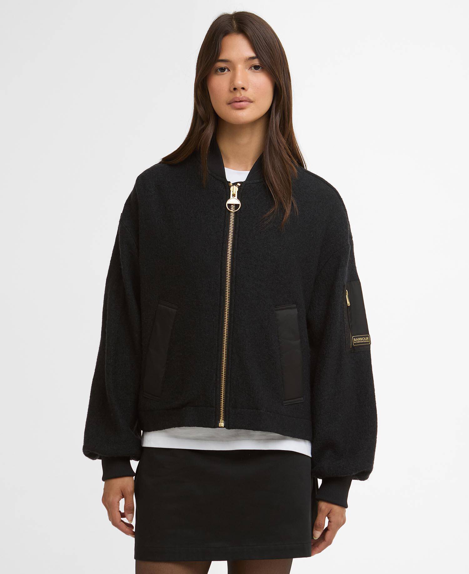 Bomber in lana Monique Black image number 0