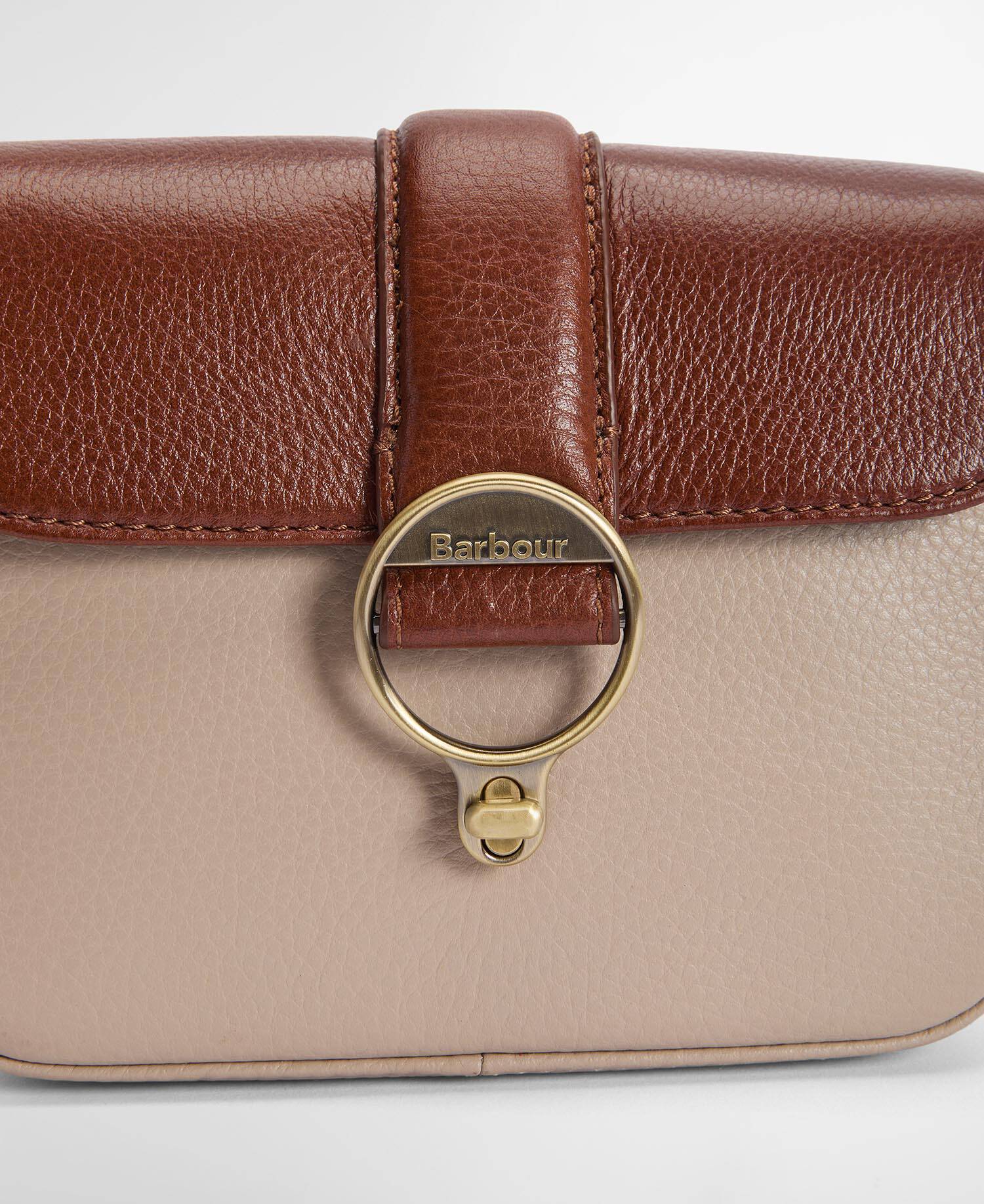 Ledertasche Rosa Mini Pebbled Pink/Brown image number 3