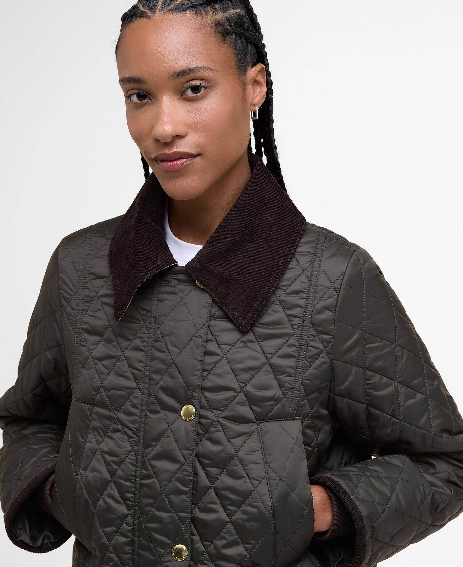 Modern Beadnell Quilted Jacket Sage/Ancient image number 3