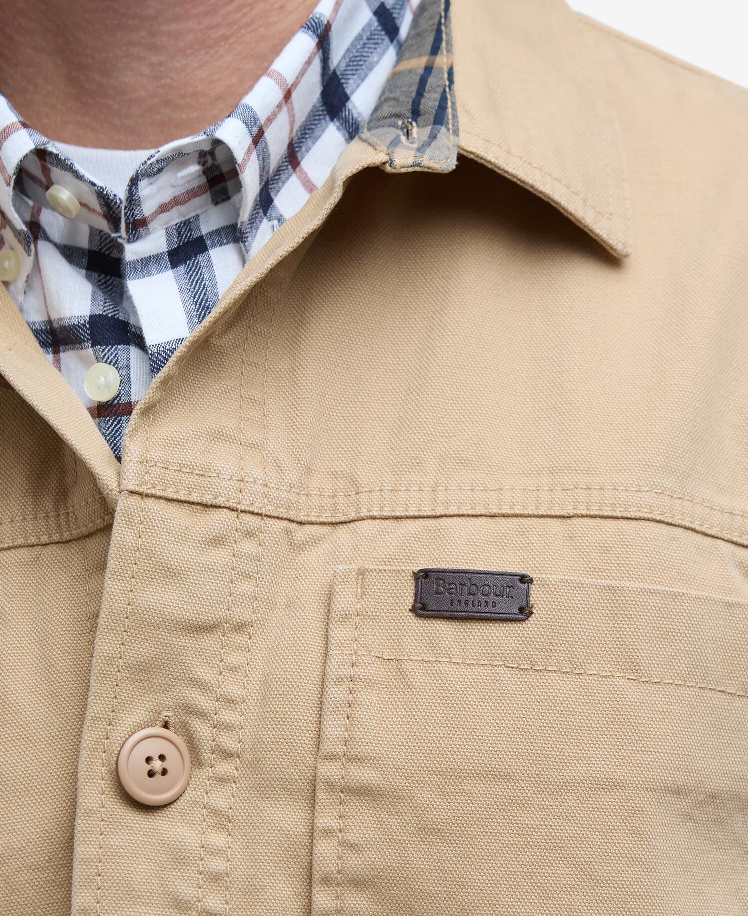 Lingfield Canvas Overshirt Dark Stone