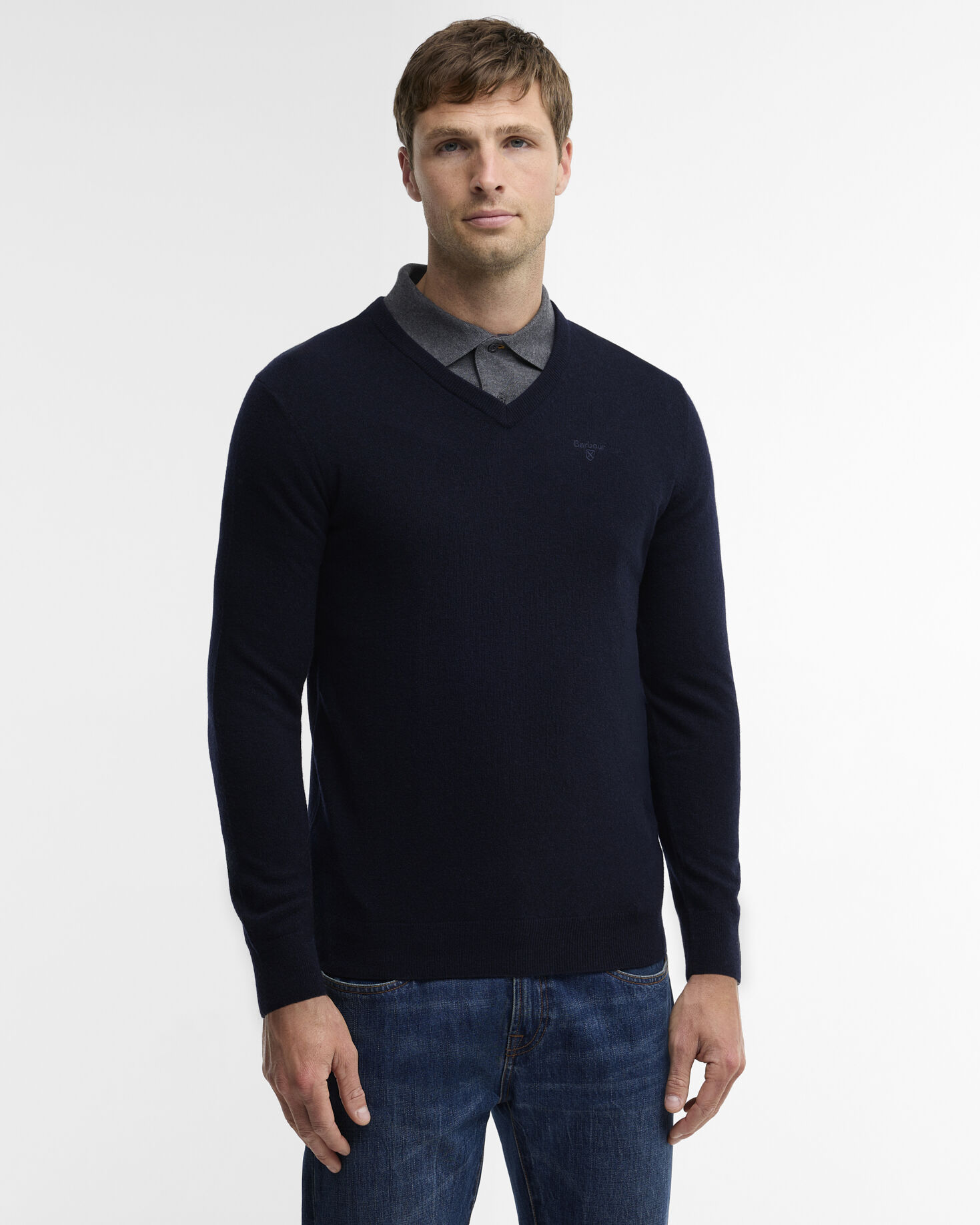 Essential V-Neck Jumper Classic Navy