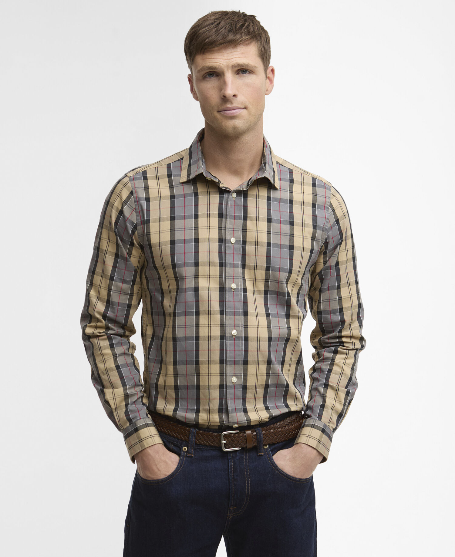 Kenton Tailored Long-Sleeved Shirt Dress Tartan