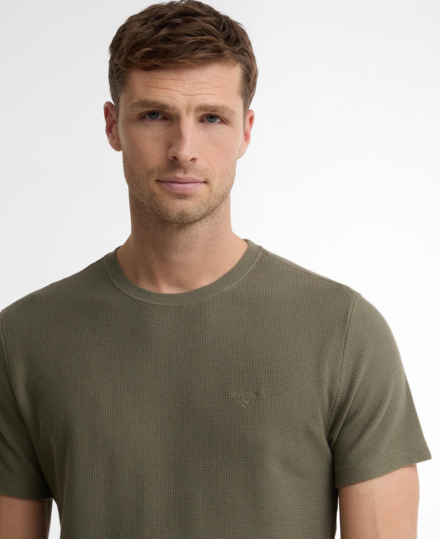 Lingdale Textured Tailored T-Shirt Dusty Olive