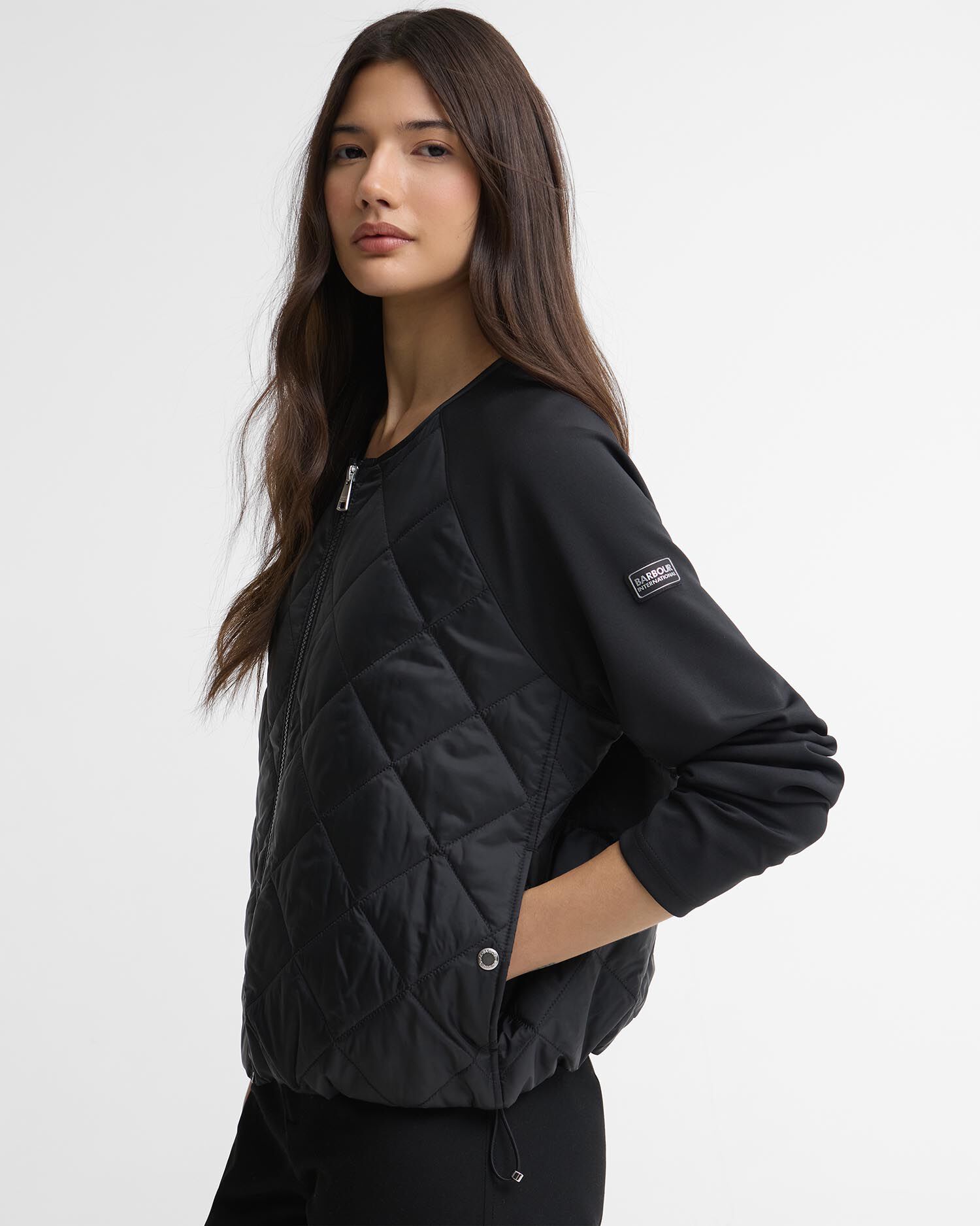 Seren Quilted Sweat Black