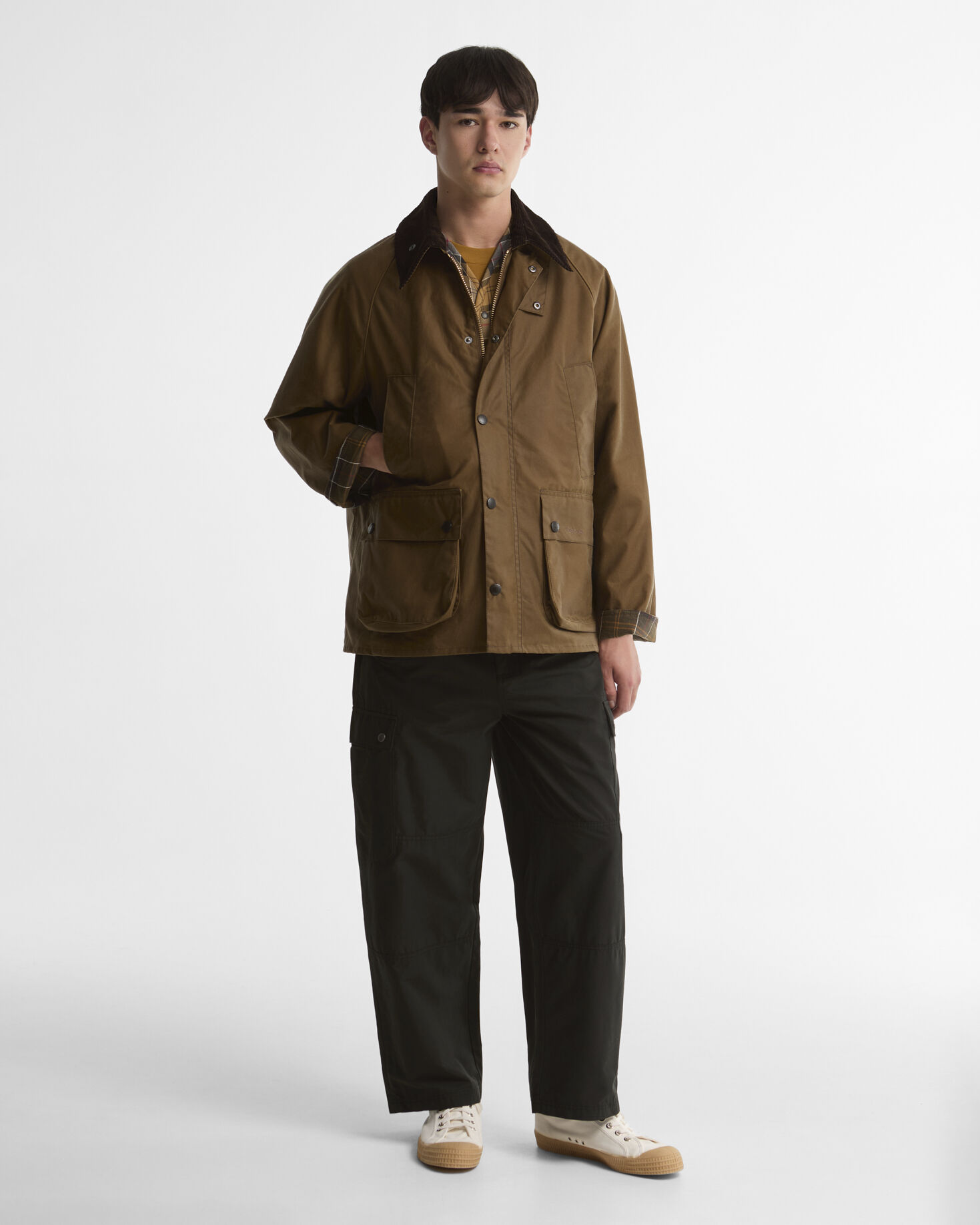 Oversized Bedale Waxed Jacket Sand