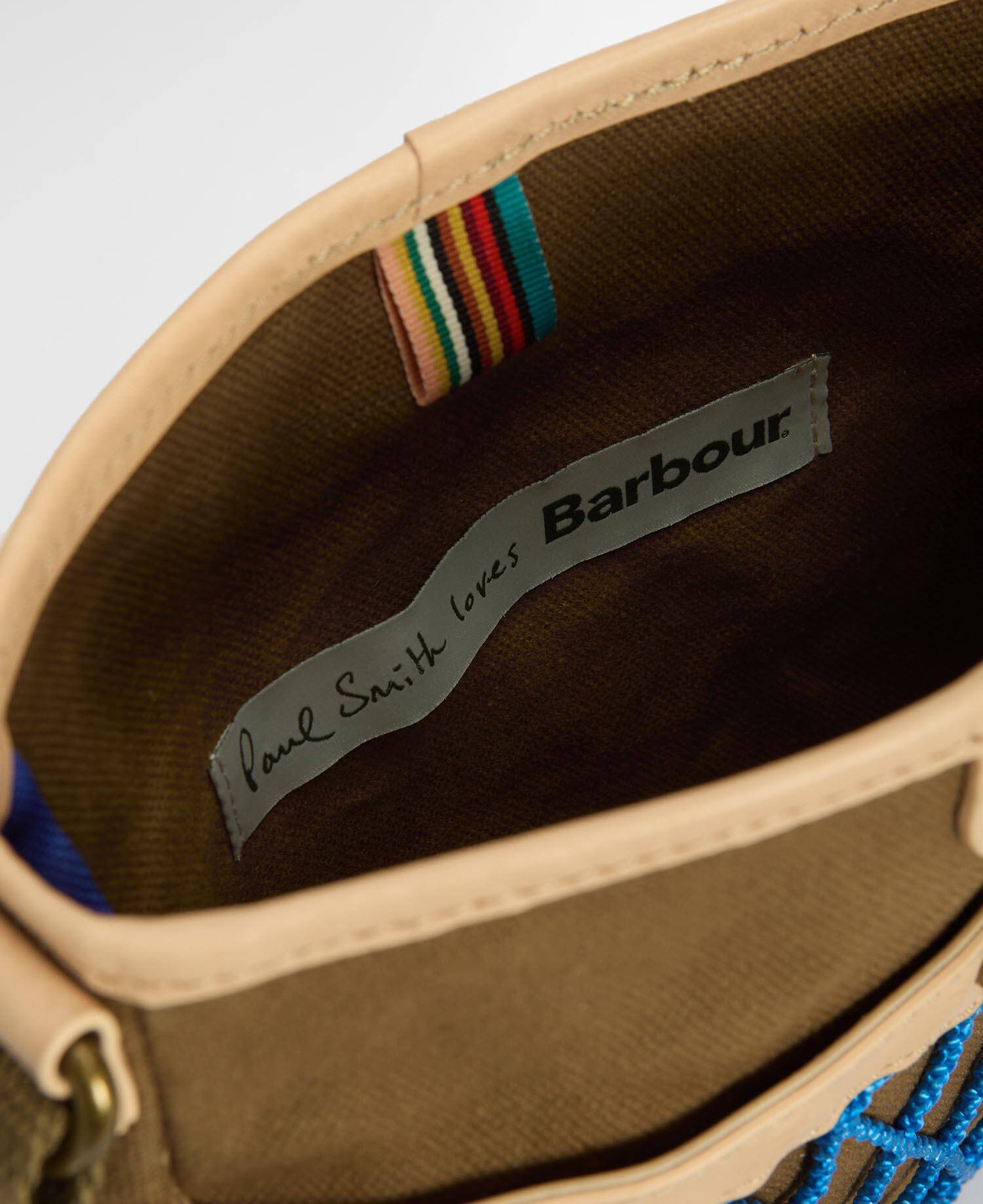 Paul Smith Loves Barbour Crossbody Bag Dark Sand image number 6