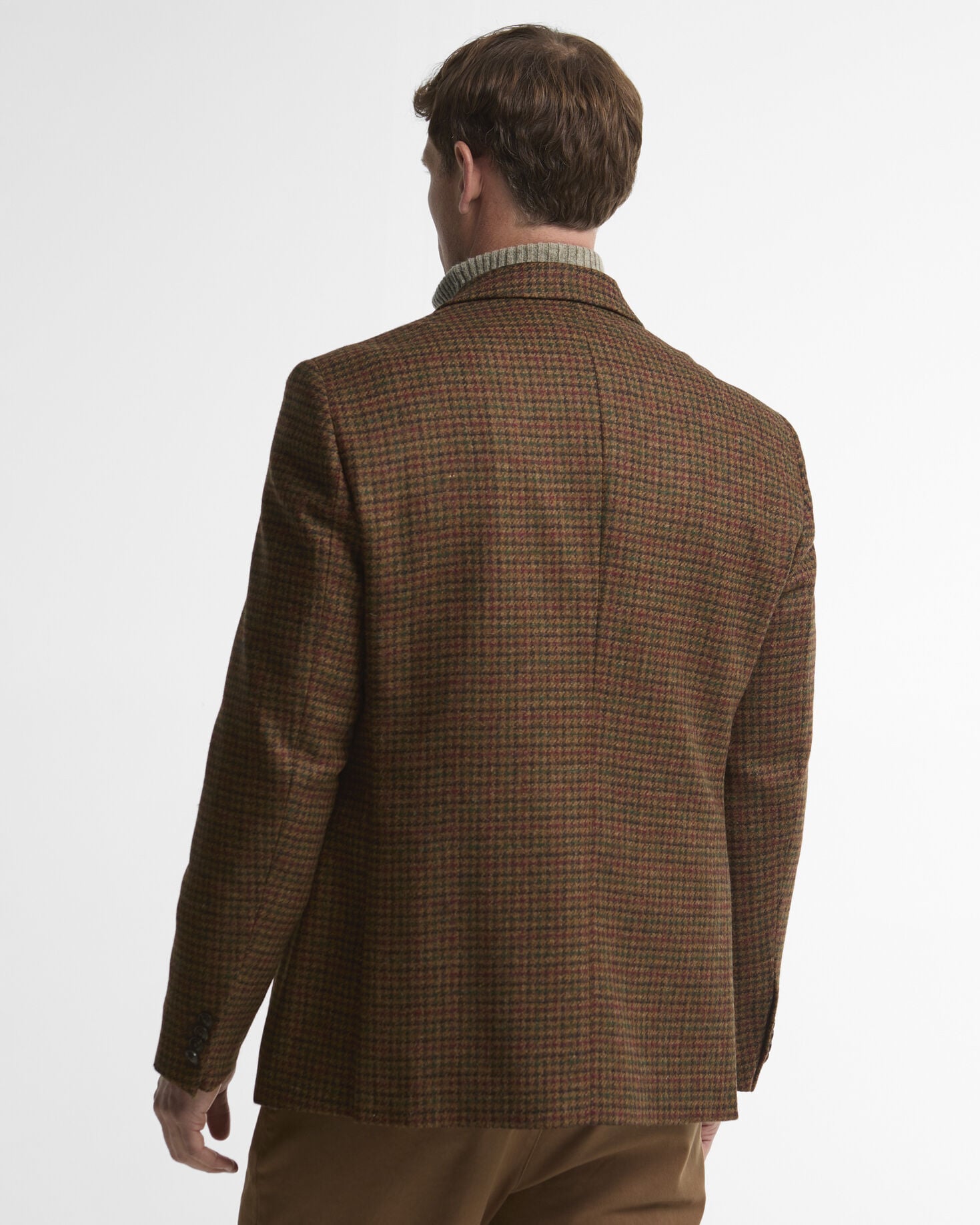 Barbour Blazer Tindle Moons Houndstooth Brown