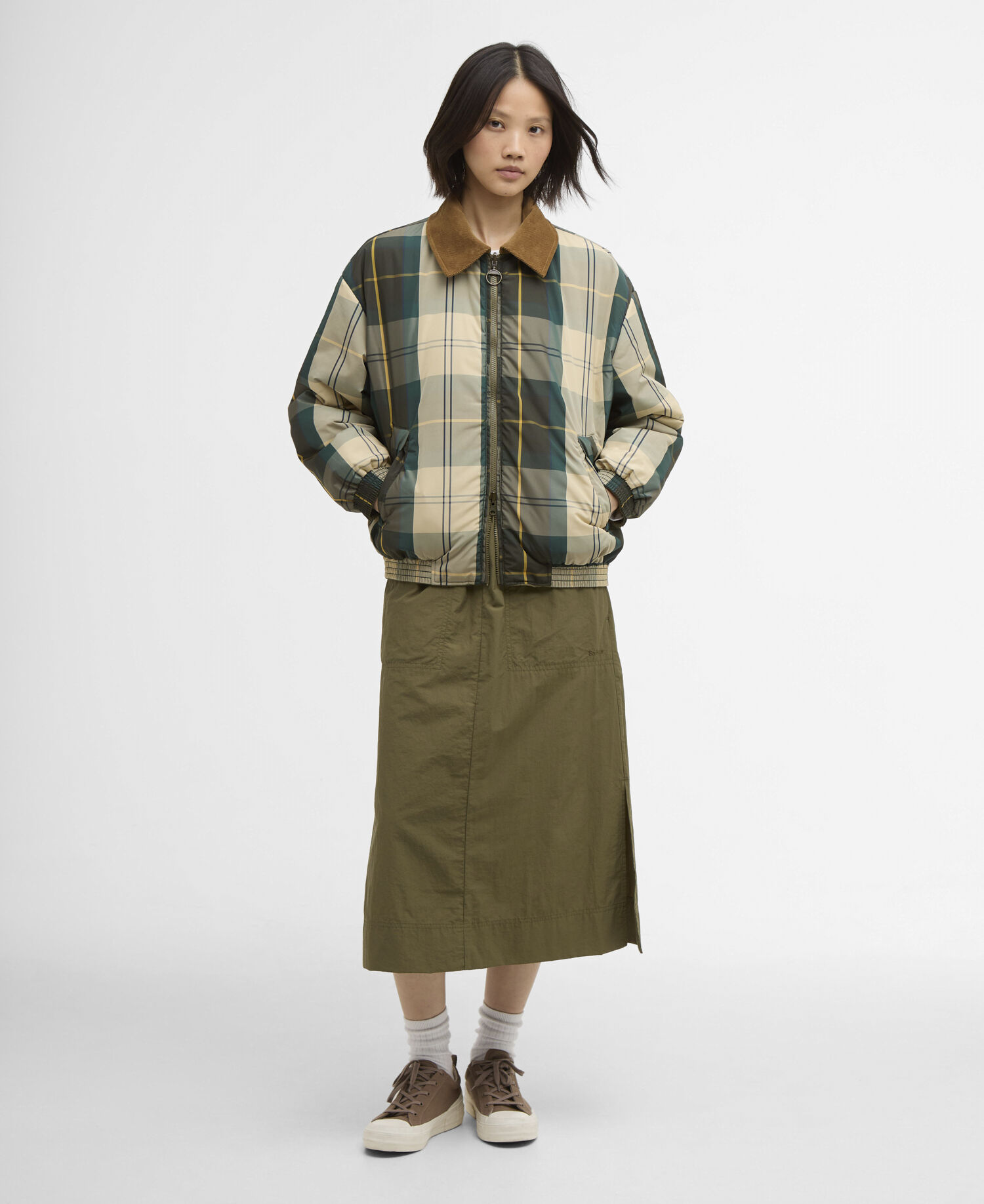 Maureen Reversible Casual Jacket Burnt Olive/Ancient