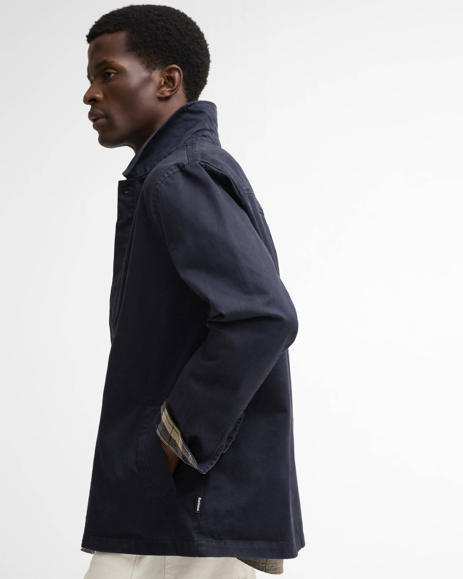 Barbour Overshirt Yorklane Twill Dark Navy image number 4