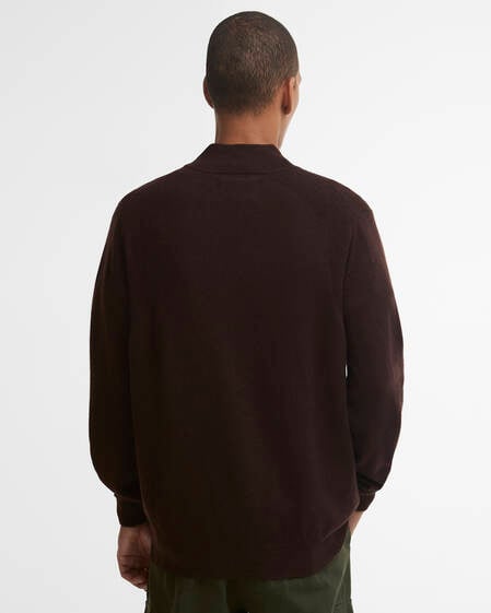 Barbour Pullover Ronson Half-Zip aus Woll-Kaschmir-Mix Peat