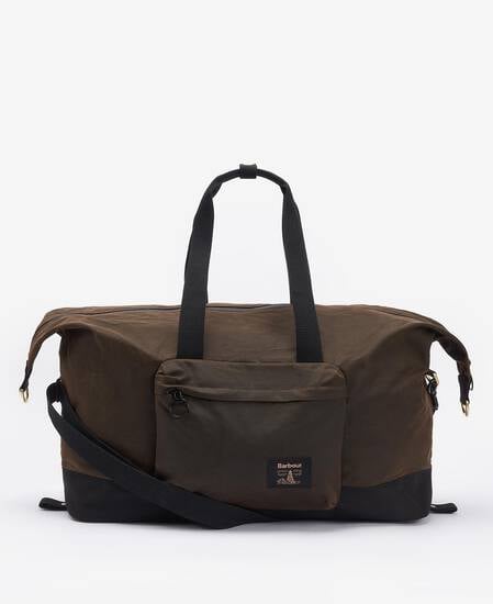 Field Waxed Holdall Olive-Black