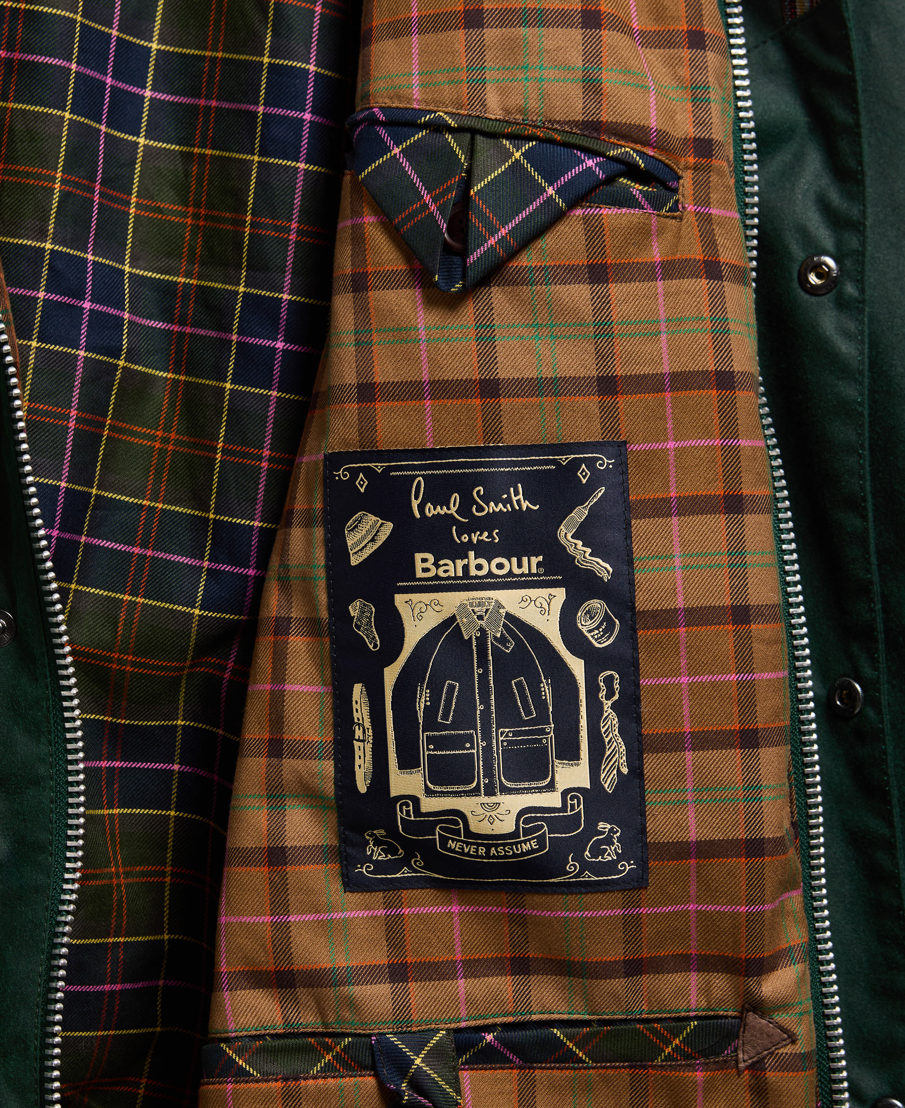 Buy Paul Smith Loves Barbour Gamefair Waxed Jacket for USD 625.00