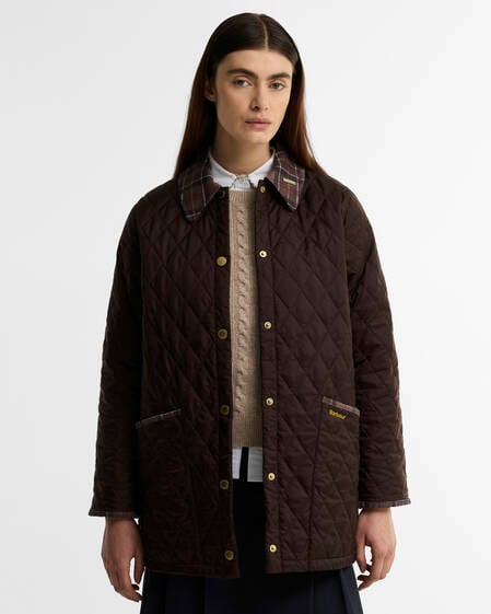 Icons Tartan Collar Modern Liddesdale Quilted Jacket Rustic/Muted