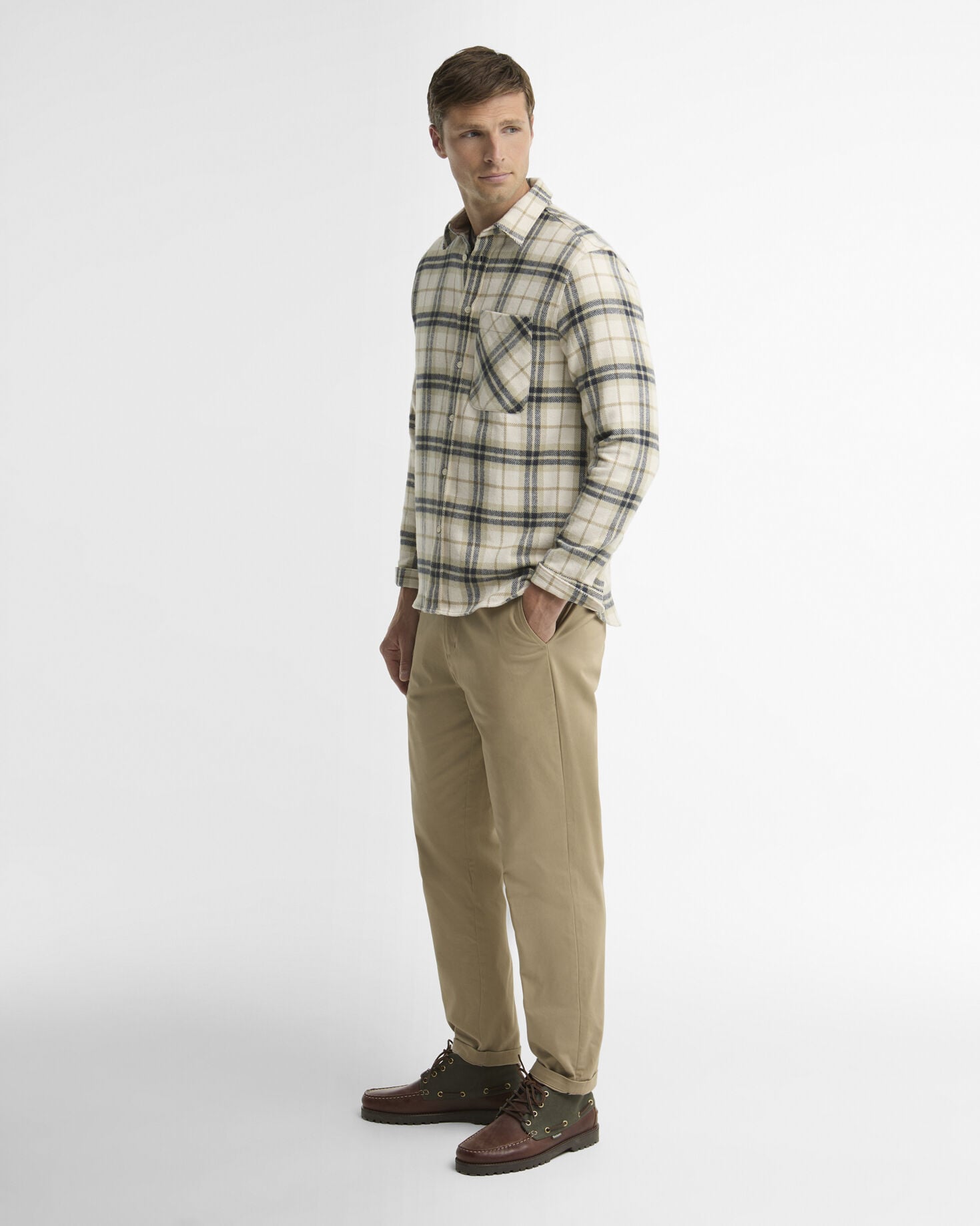 Camicia a maniche lunghe Langton con taglio classico Ecru
