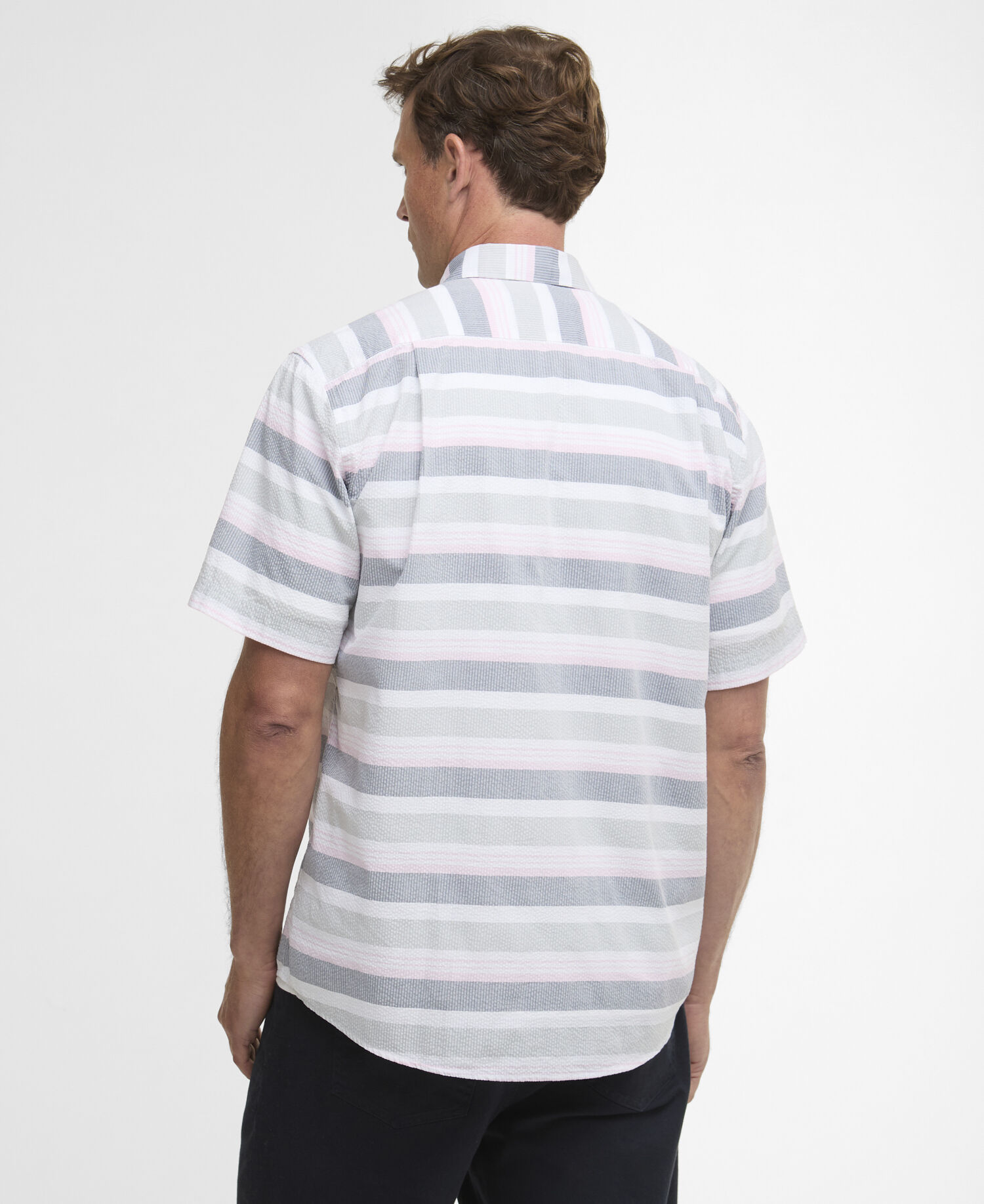 Chathill Striped Regular Short-Sleeved Shirt White