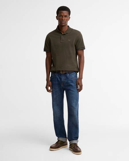 Polo Stanford leggermente aderente Sage