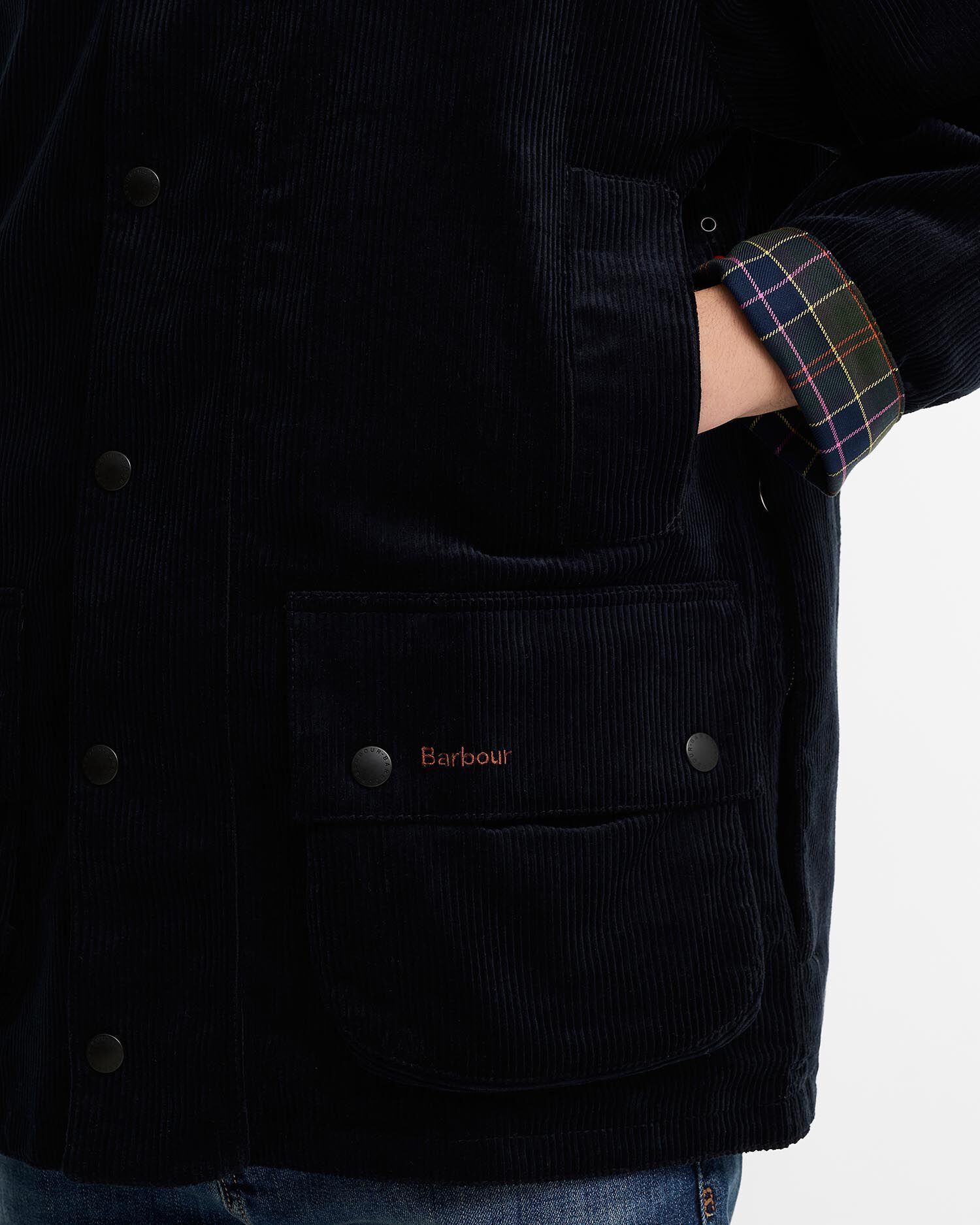 Paul Smith Loves Barbour Cord Beaufort Casual Jacket Dk Navy