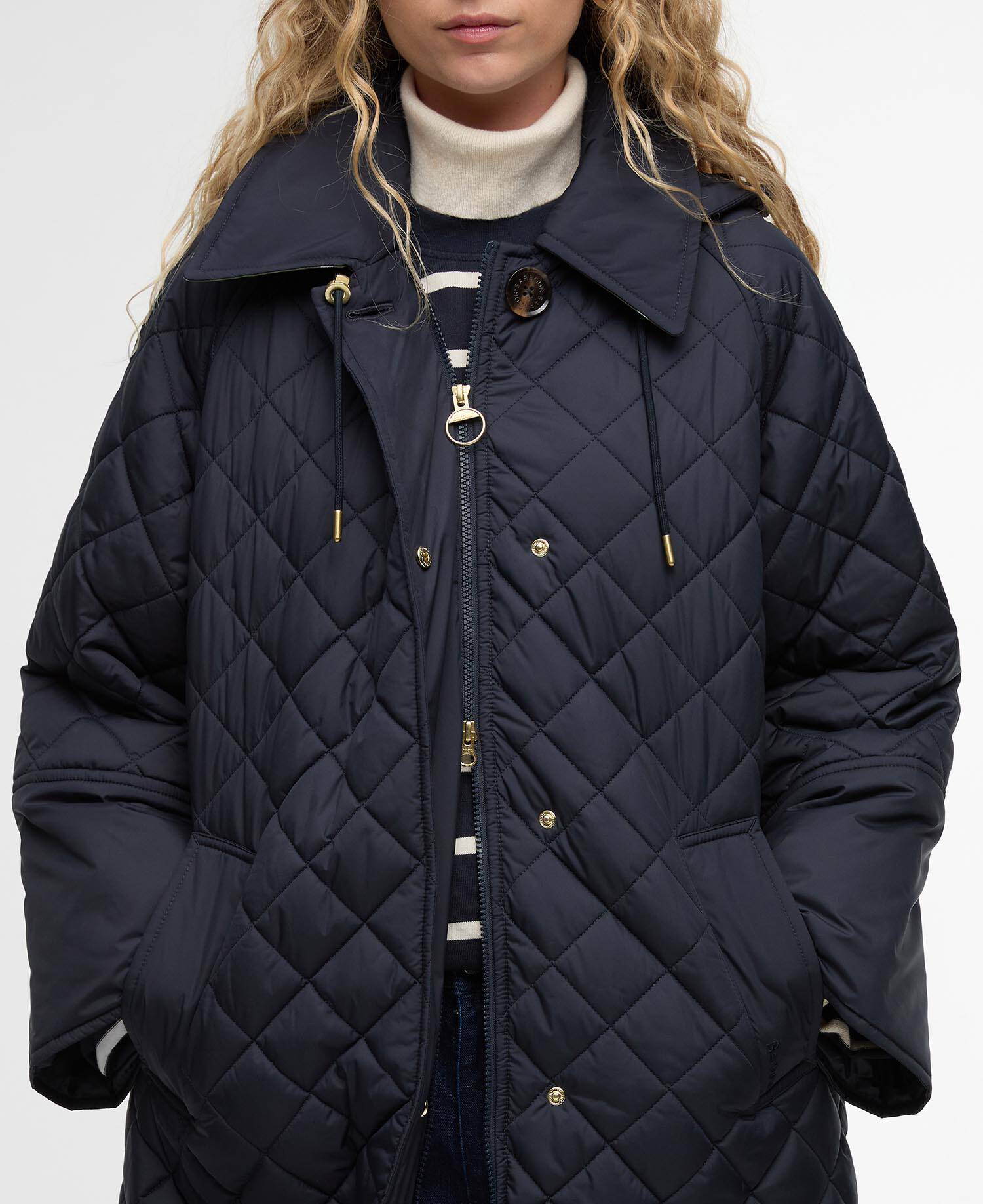 Steppjacke Cara Dark Navy/Ancient Poplar image number 4