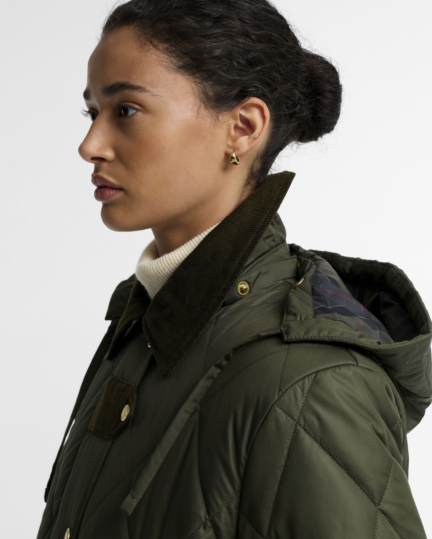 Barbour Steppjacke Rudson Olive/Shadow Classic